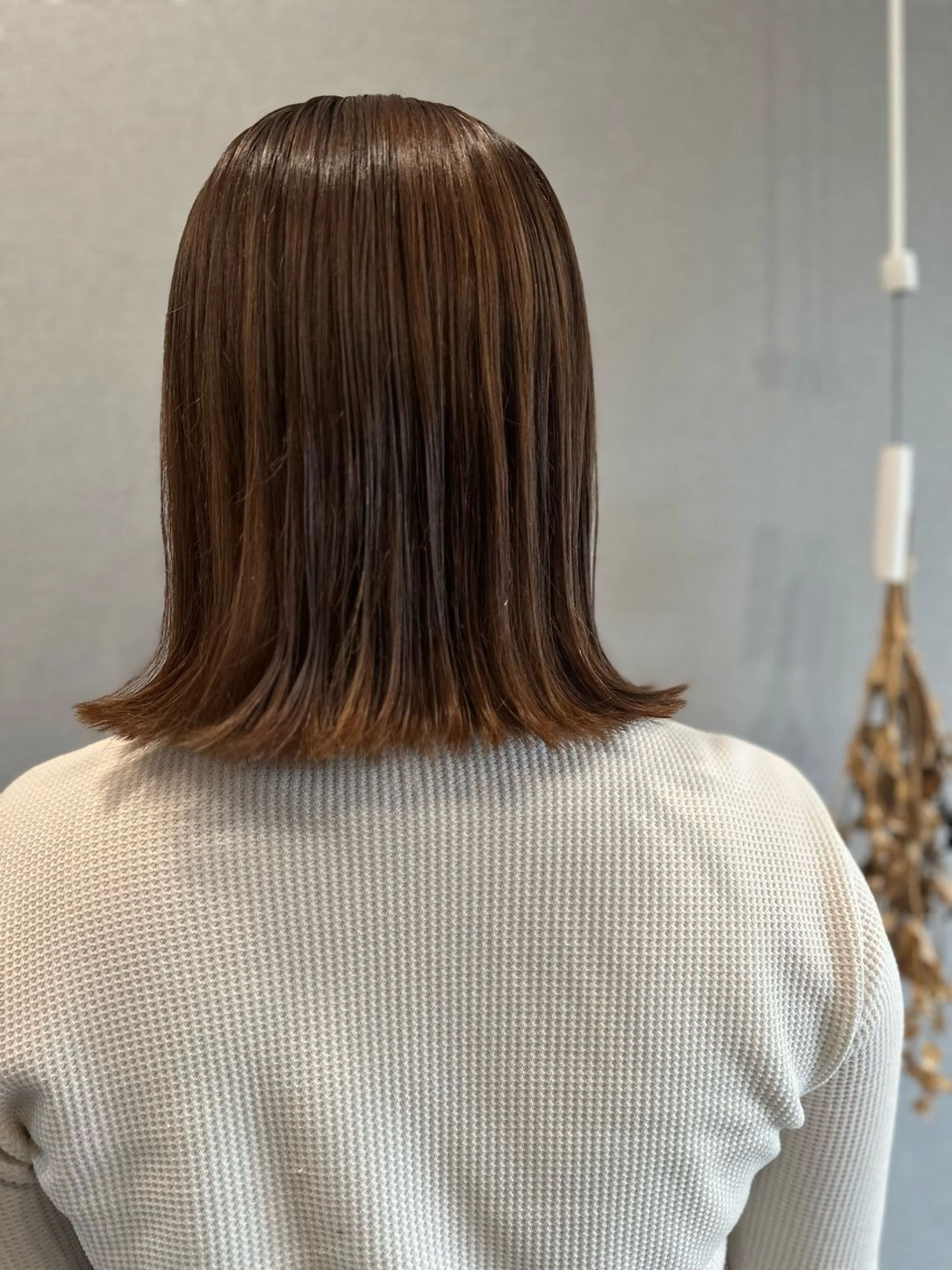 ミディアム カラー カット ヘアカラー トリートメント K Harukaのヘアスタイル