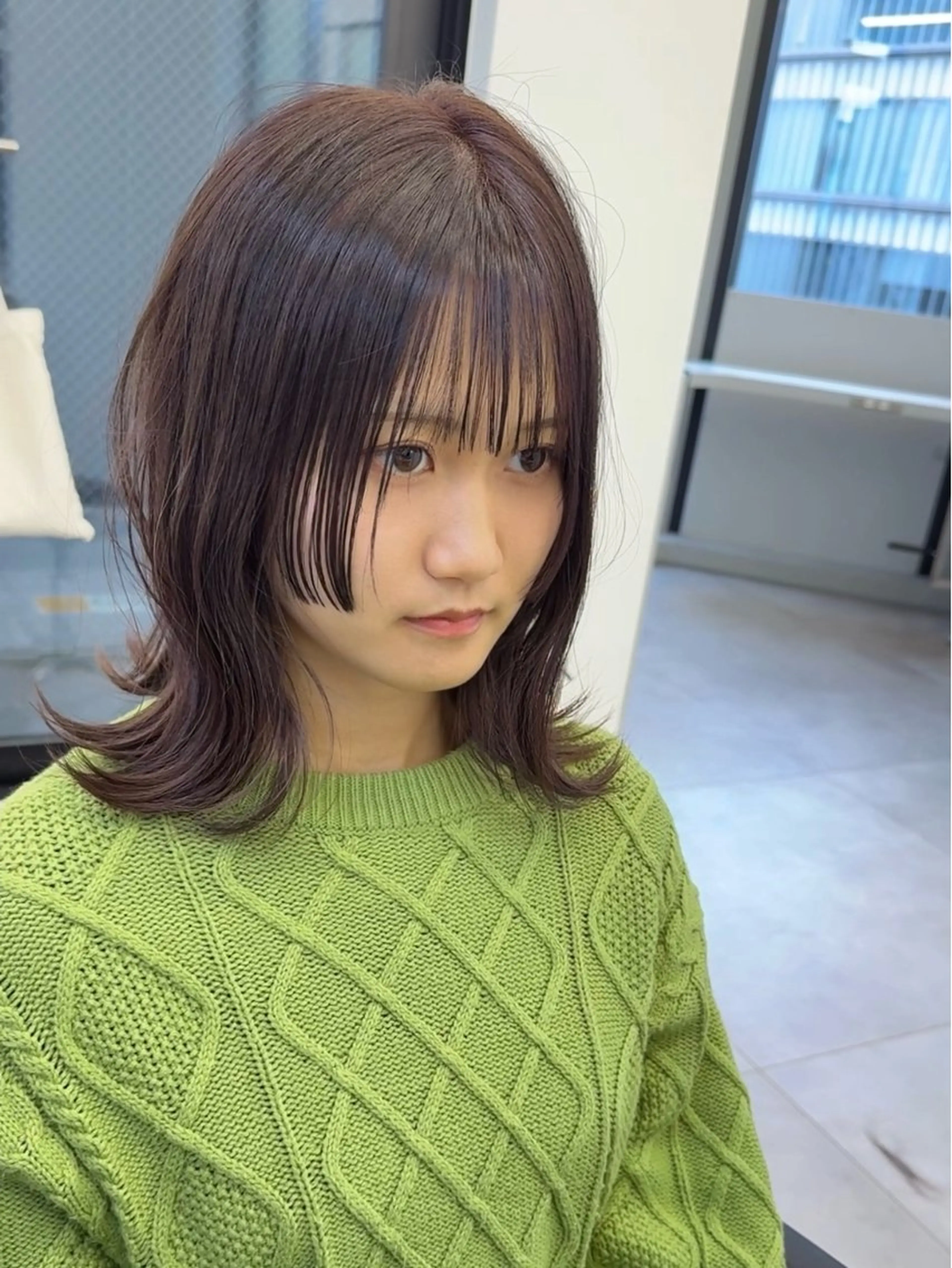 セミロング カラー ブラウンカラー ピンクカラー ピンクブラウン レイヤーカット カット ヘアカラー トリートメント 韓国ヘア🇰🇷 スズキのヘアスタイル