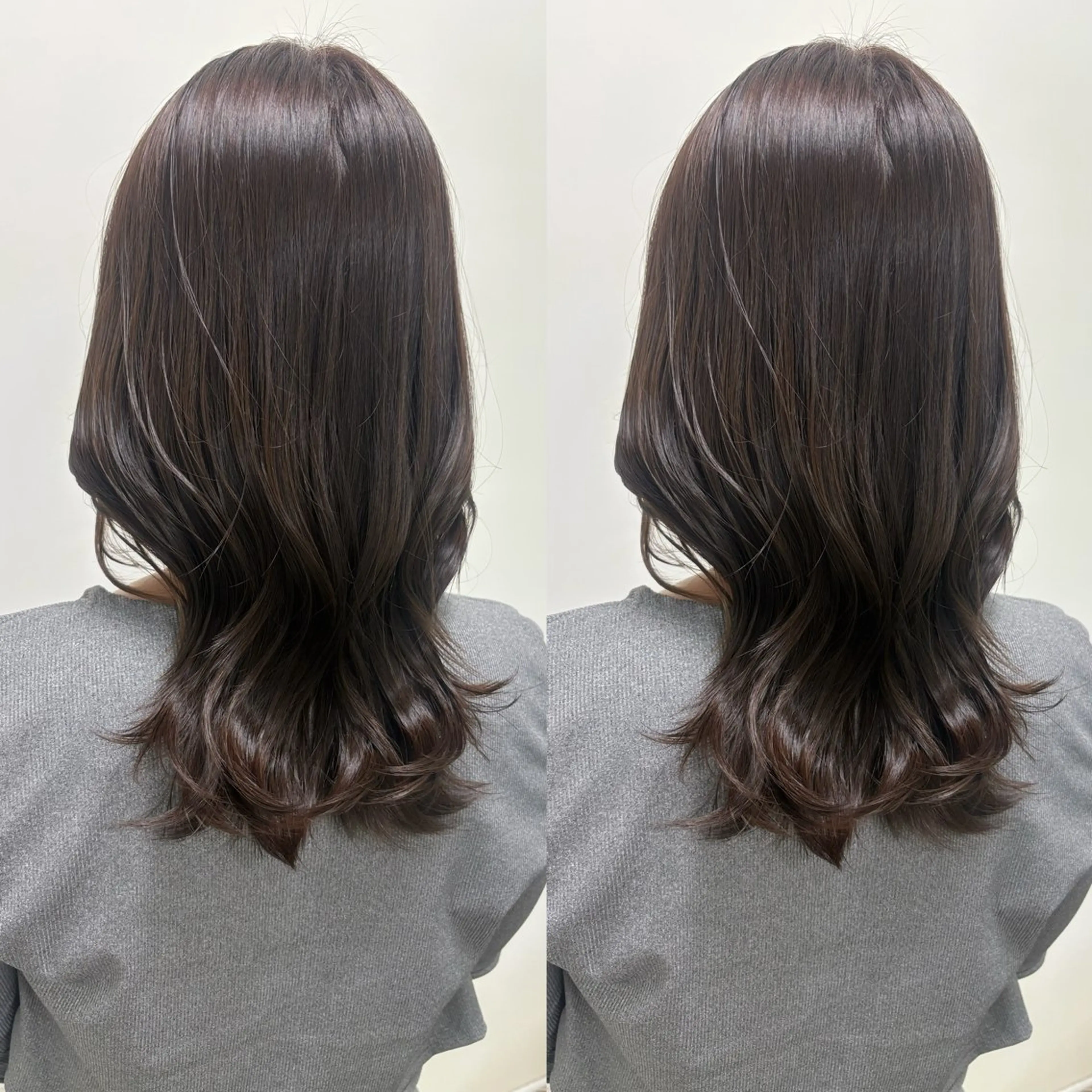 ロング カット ヘアカラー 韓国風骨格カット 艶カラー🩶髙林夏美のヘアスタイル