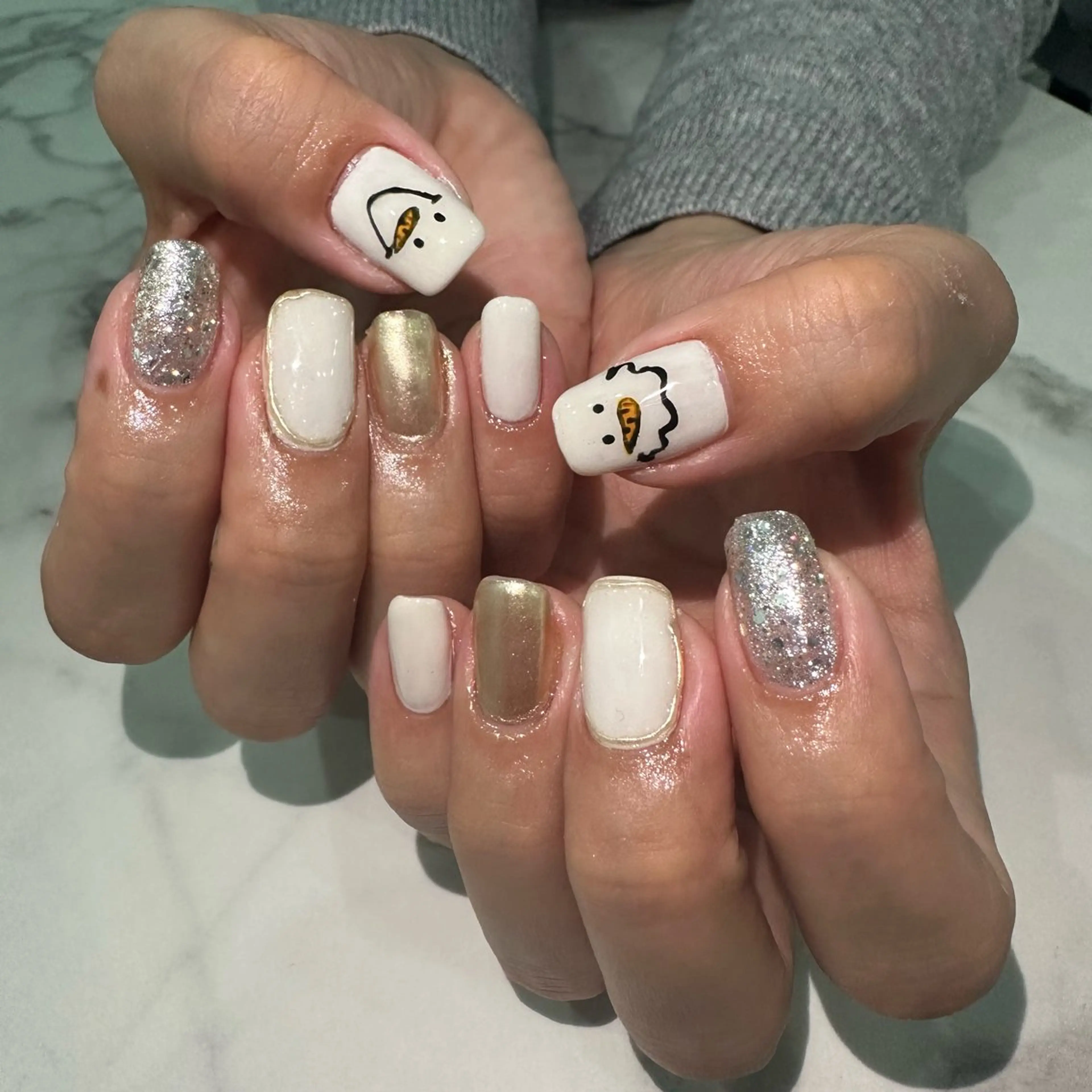 ネイル ハンドネイル 🩷🩵mm.大宮 Riyo🧸🩵🩷のネイルデザイン