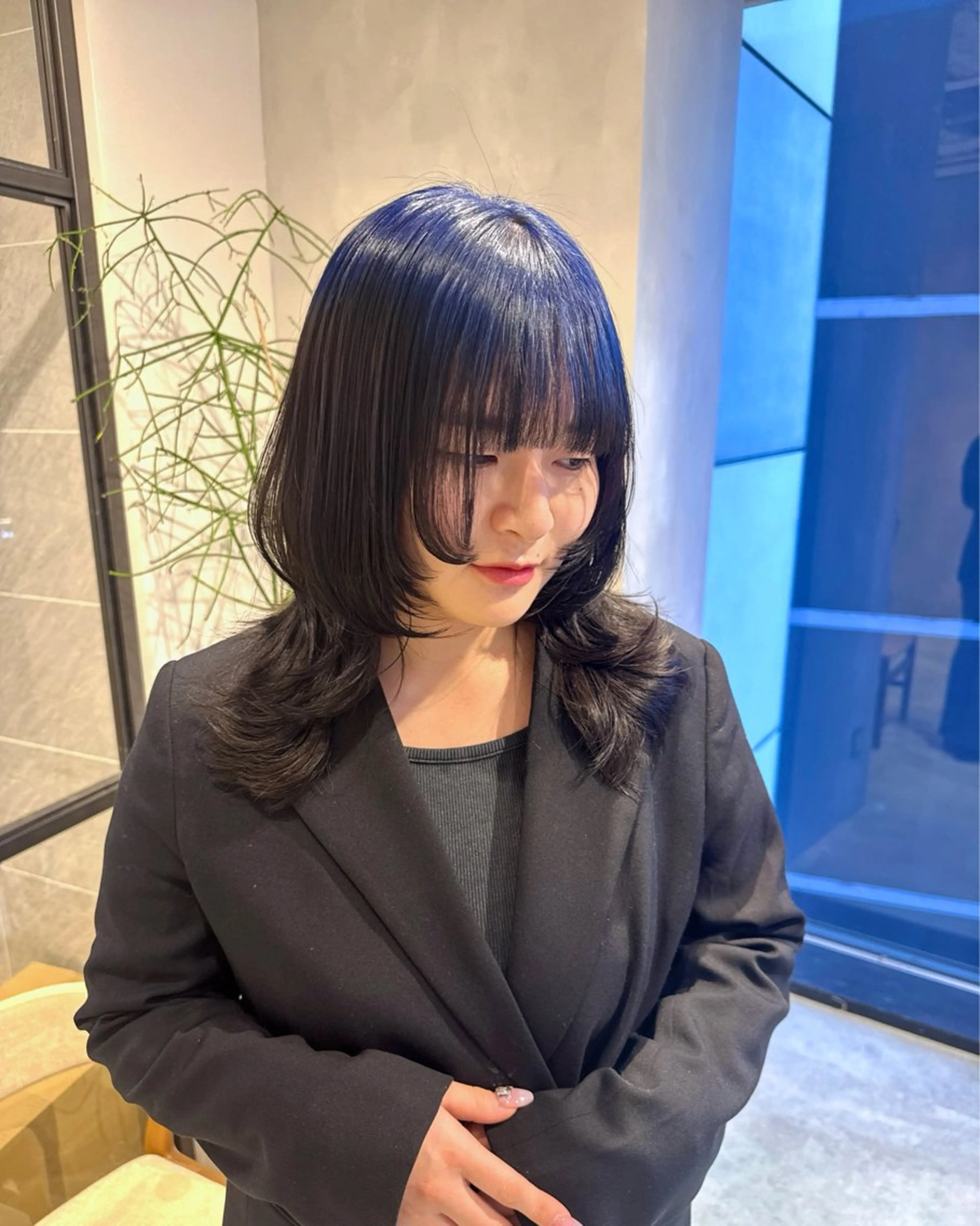 カラー ブルーカラー カット ヘアカラー トリートメント 透明感カラー✨艶髪 制作🌱山根あゆみのヘアスタイル