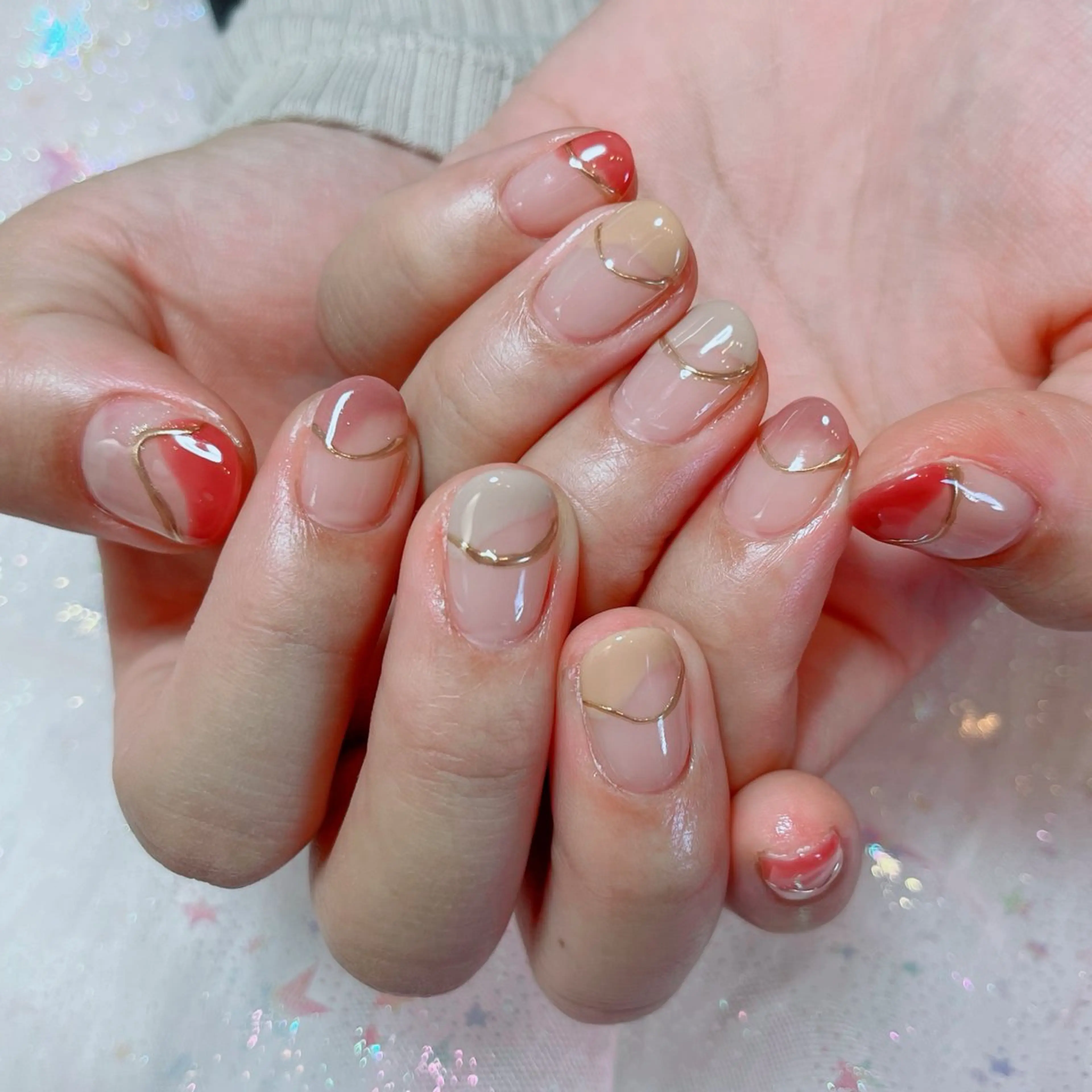 ネイル フレンチネイル 持ち込み RUI ☆のネイルデザイン