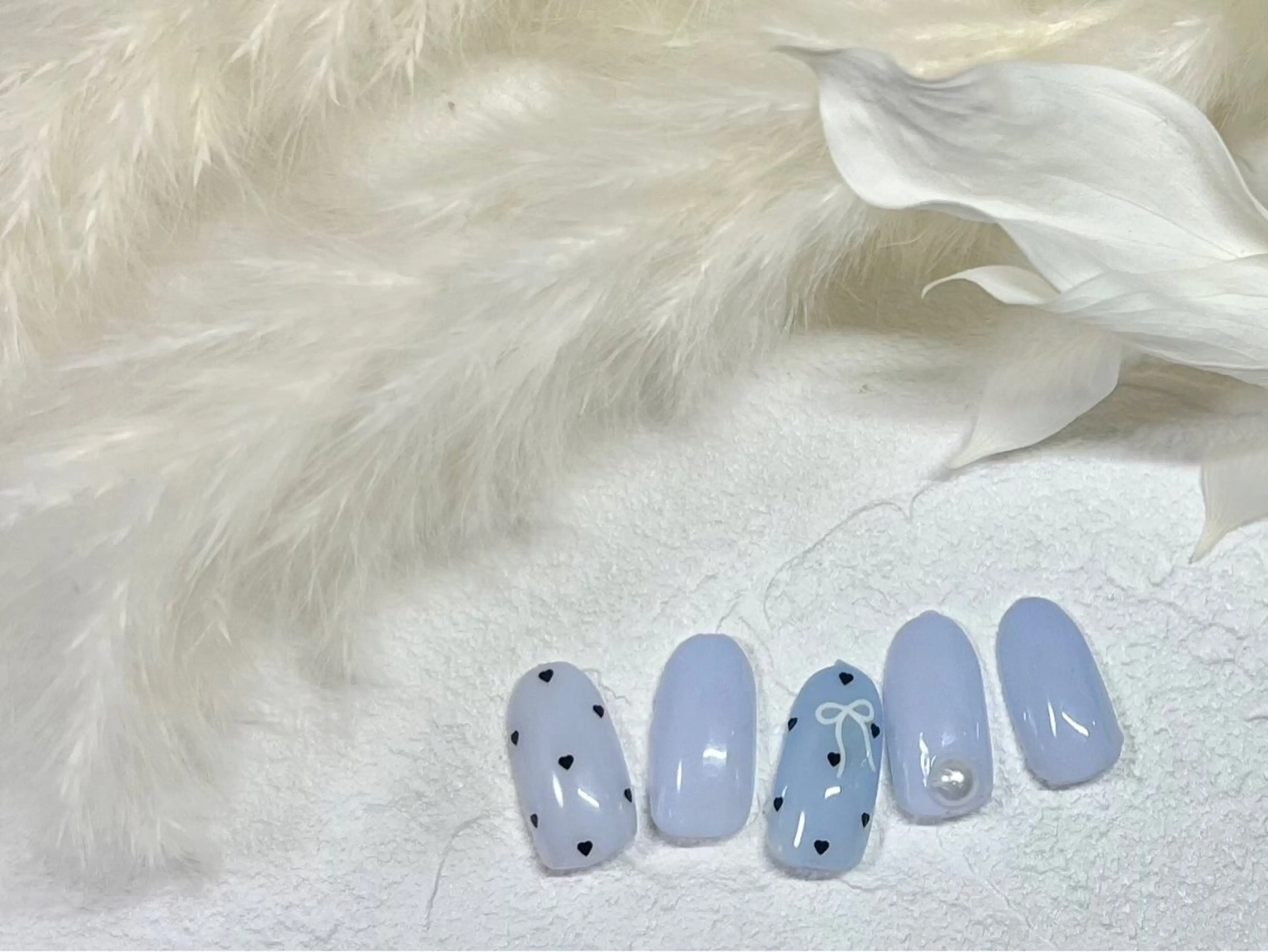 ネイル オーロラネイル フットネイル フレンチネイル ジェルネイル ハート mogunail &blowのネイルデザイン