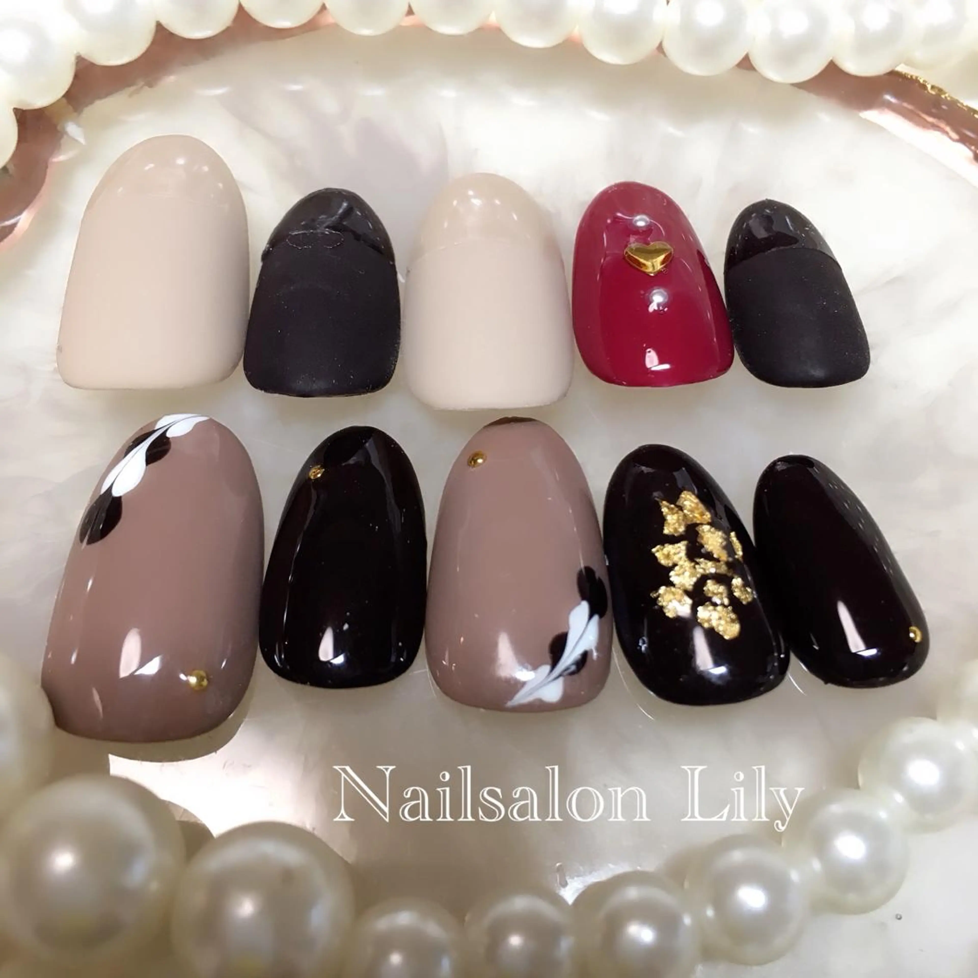 ネイル シンプルネイル バレンタイン Lily*nail 🌻Mii🌻のネイルデザイン
