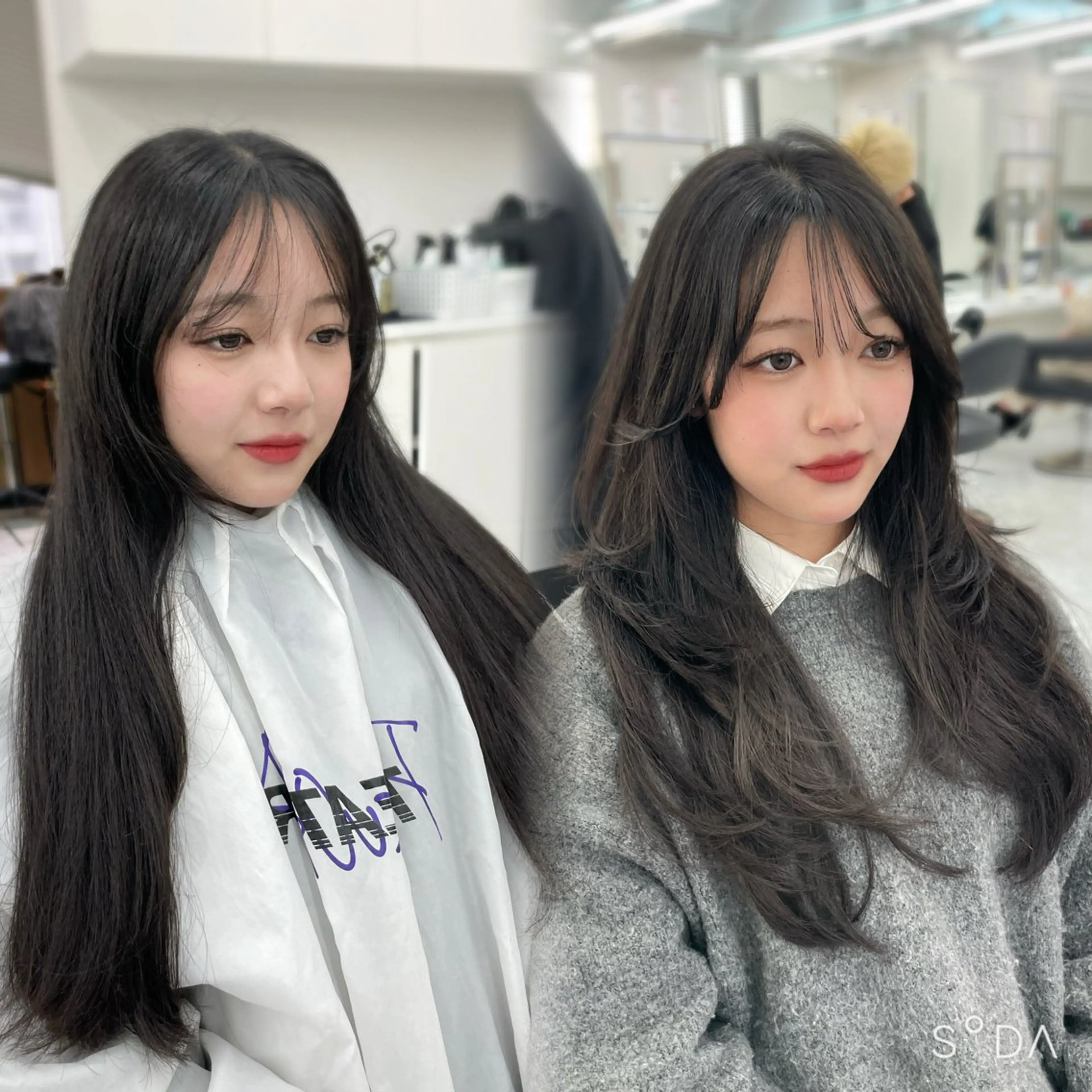 セミロング カット MOE 福岡韓国ヘア✧︎のヘアスタイル