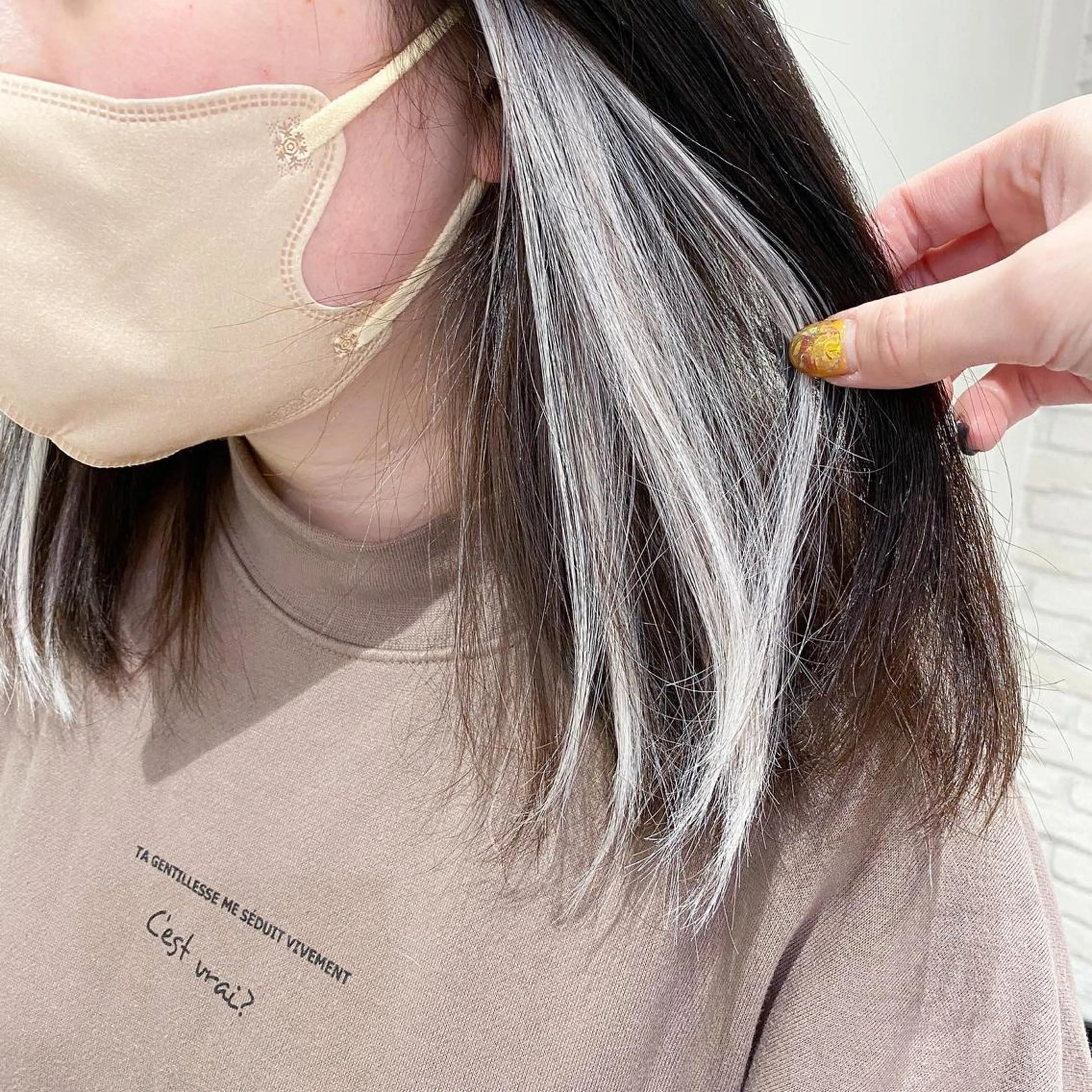 ミディアム エクステ ヘアカラー エクステ 横浜🍒ルーツカラー エクステ／RIEのヘアスタイル