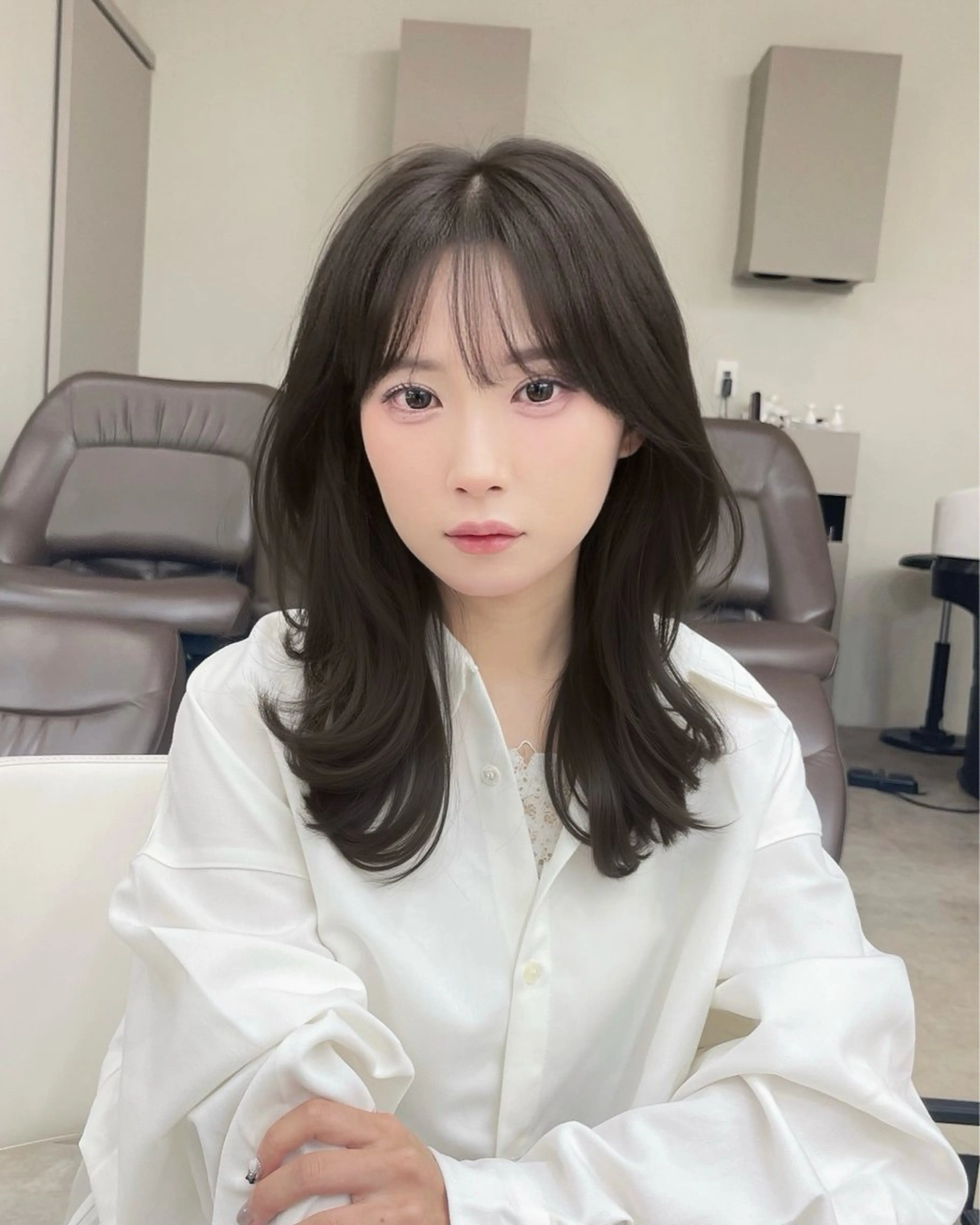 ロング カラー 透明感カラー くびれヘア 顔周りカット レイヤーカット 小顔カット ヘアカラー 透明感カラー⭐️ Takumaのヘアスタイル