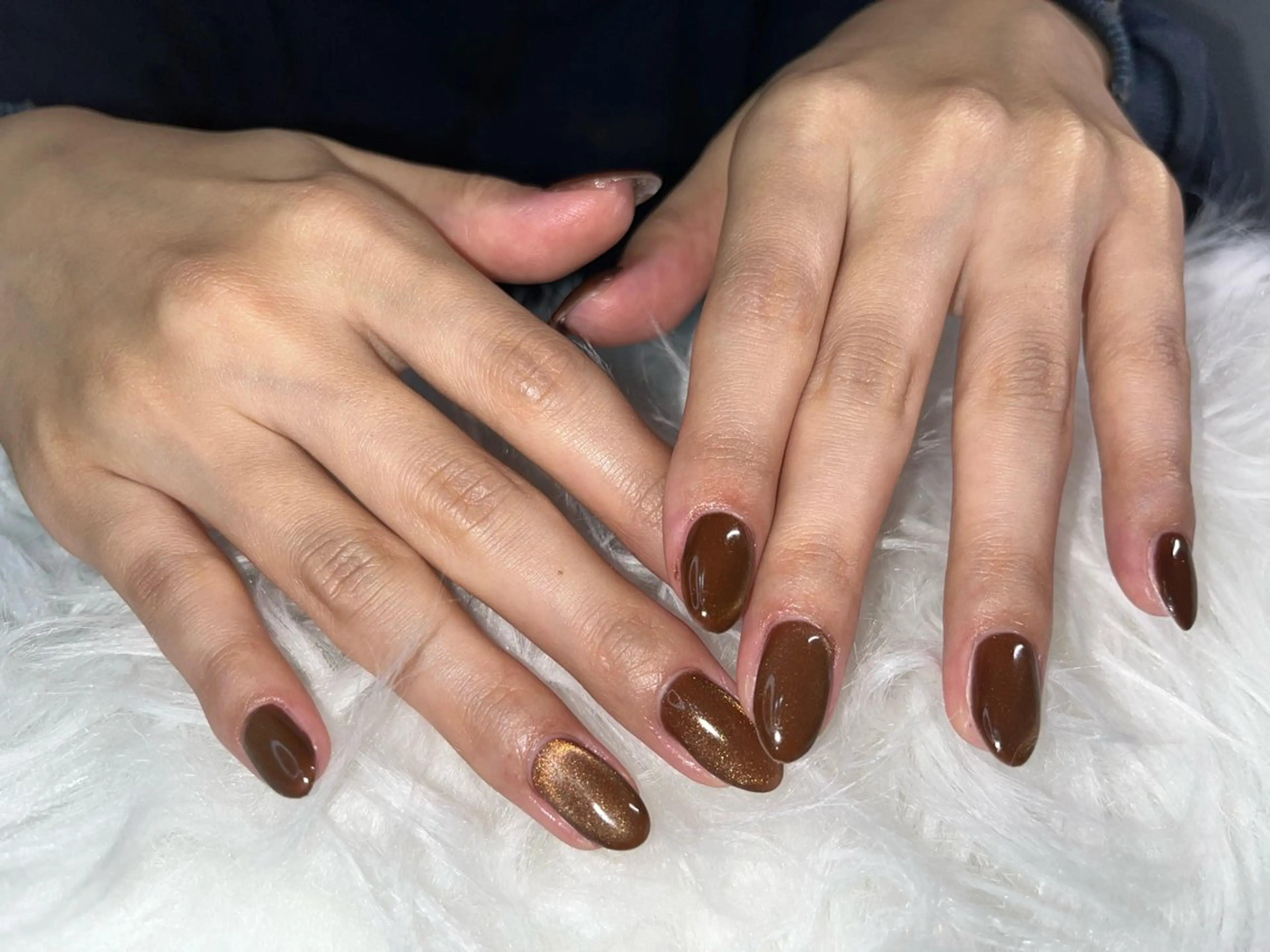 ネイル アートネイル マグネットネイル ニュアンスネイル ワンカラーネイル シンプルネイル ハンドネイル プライベートサロン N's Nailのネイルデザイン