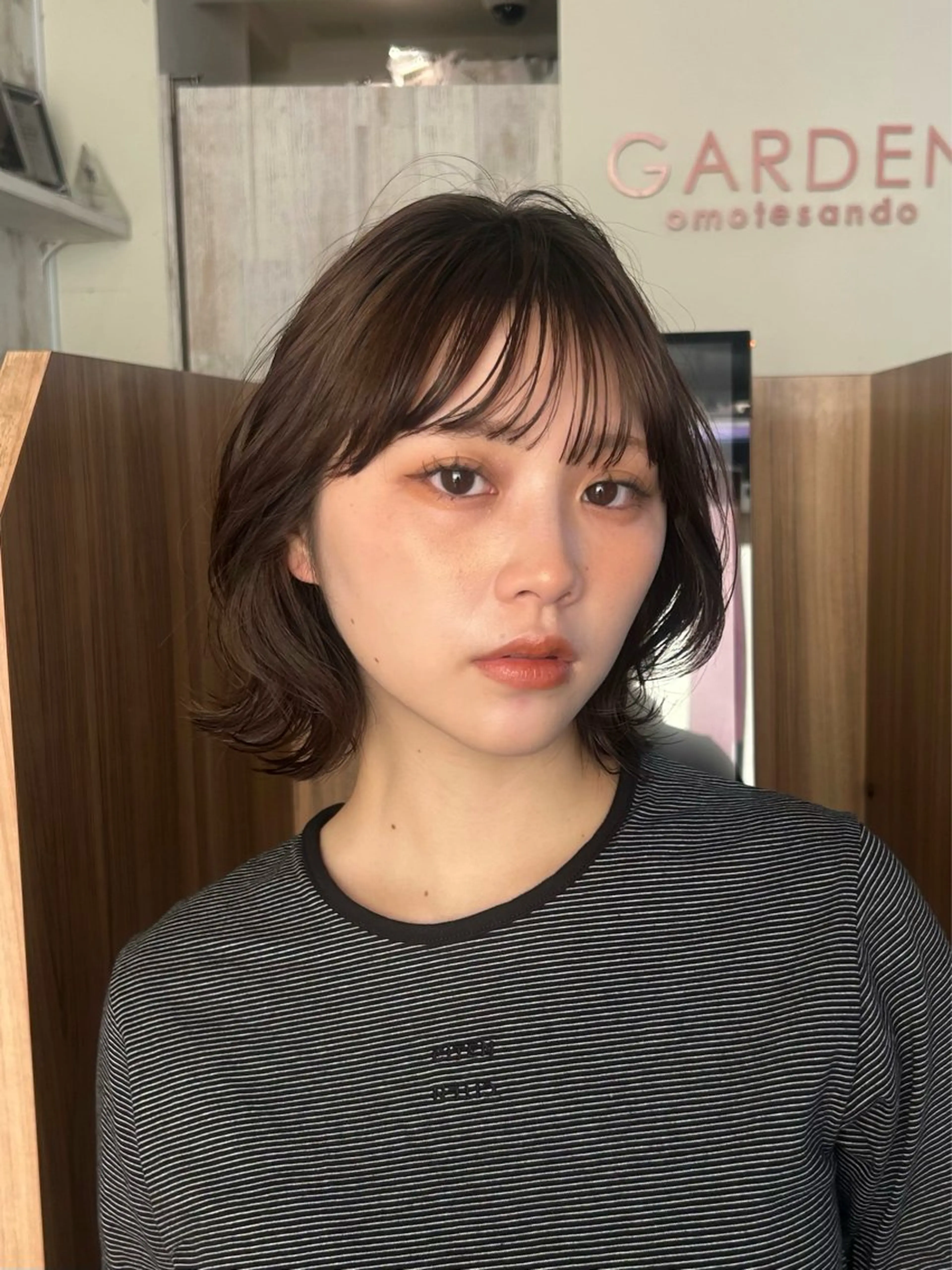 ミディアム カラー レイヤー/ボブ/透明 感カラー/佐藤奈由のヘアスタイル