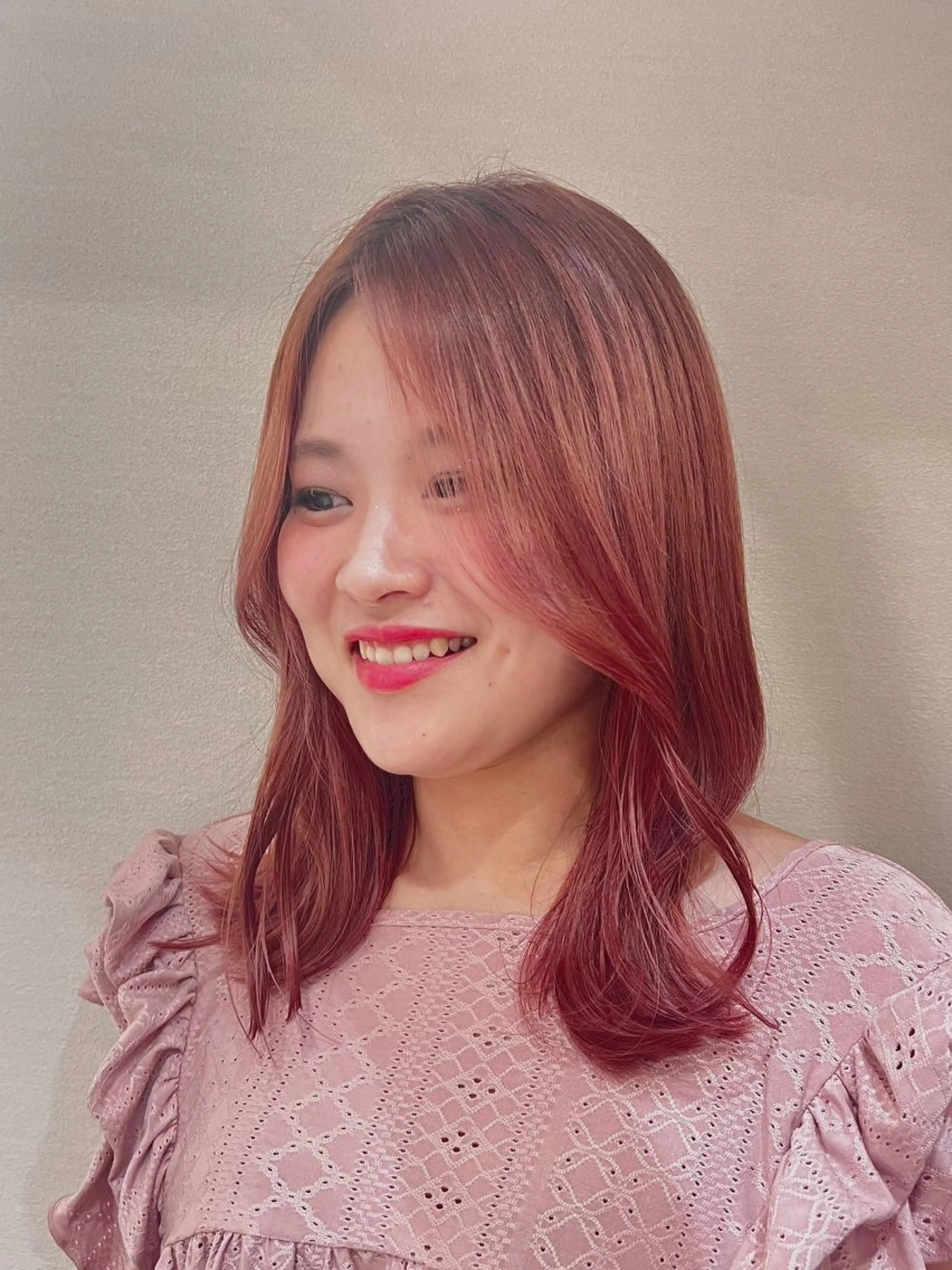 セミロング カラー れいな🌼 ボブ･艶カラー🌼のヘアスタイル