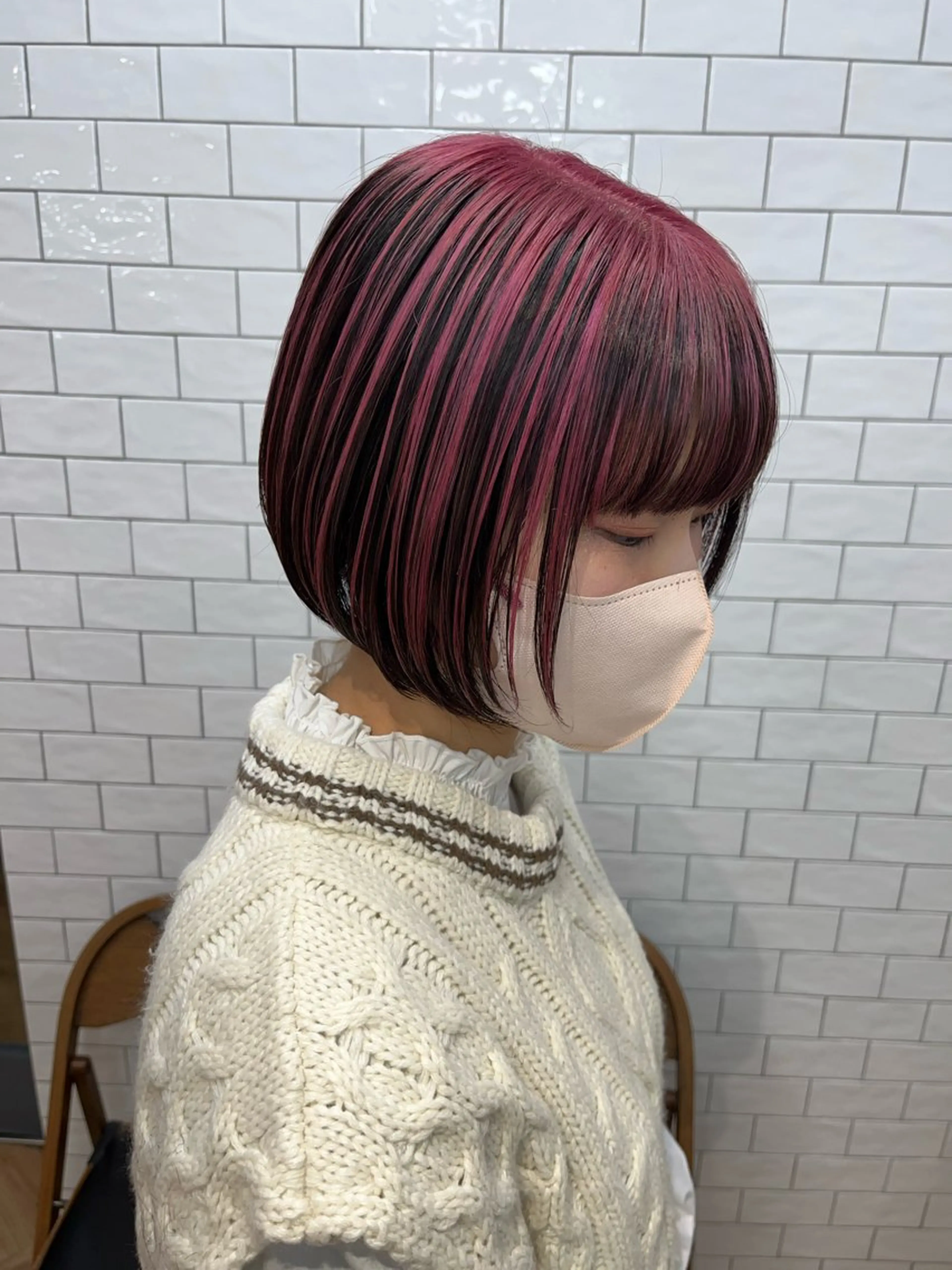 ミディアム ヘアカラー もり まりものヘアスタイル