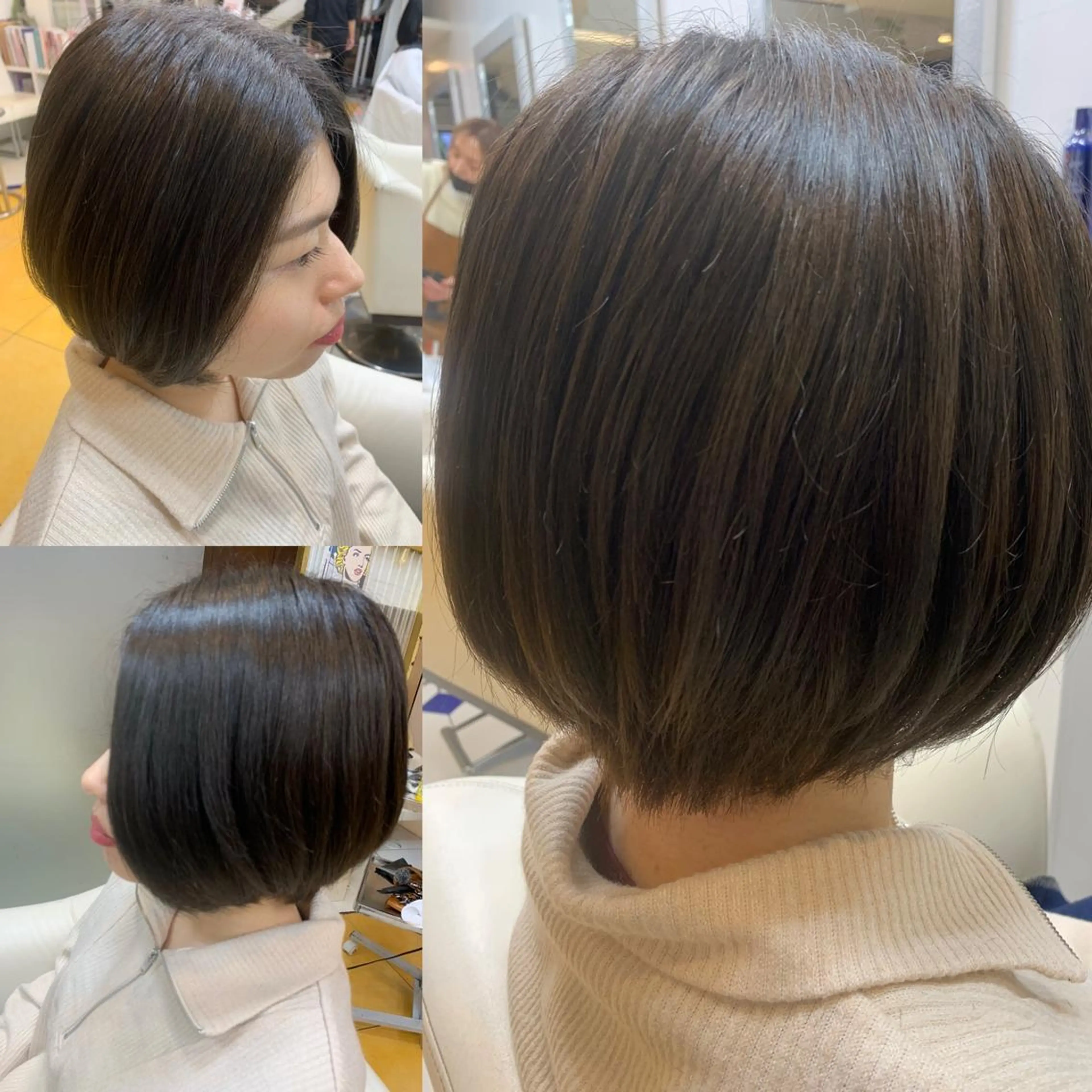 ショート カラー 透明感カラー カット ヘアカラー 柳川 玲也のヘアスタイル