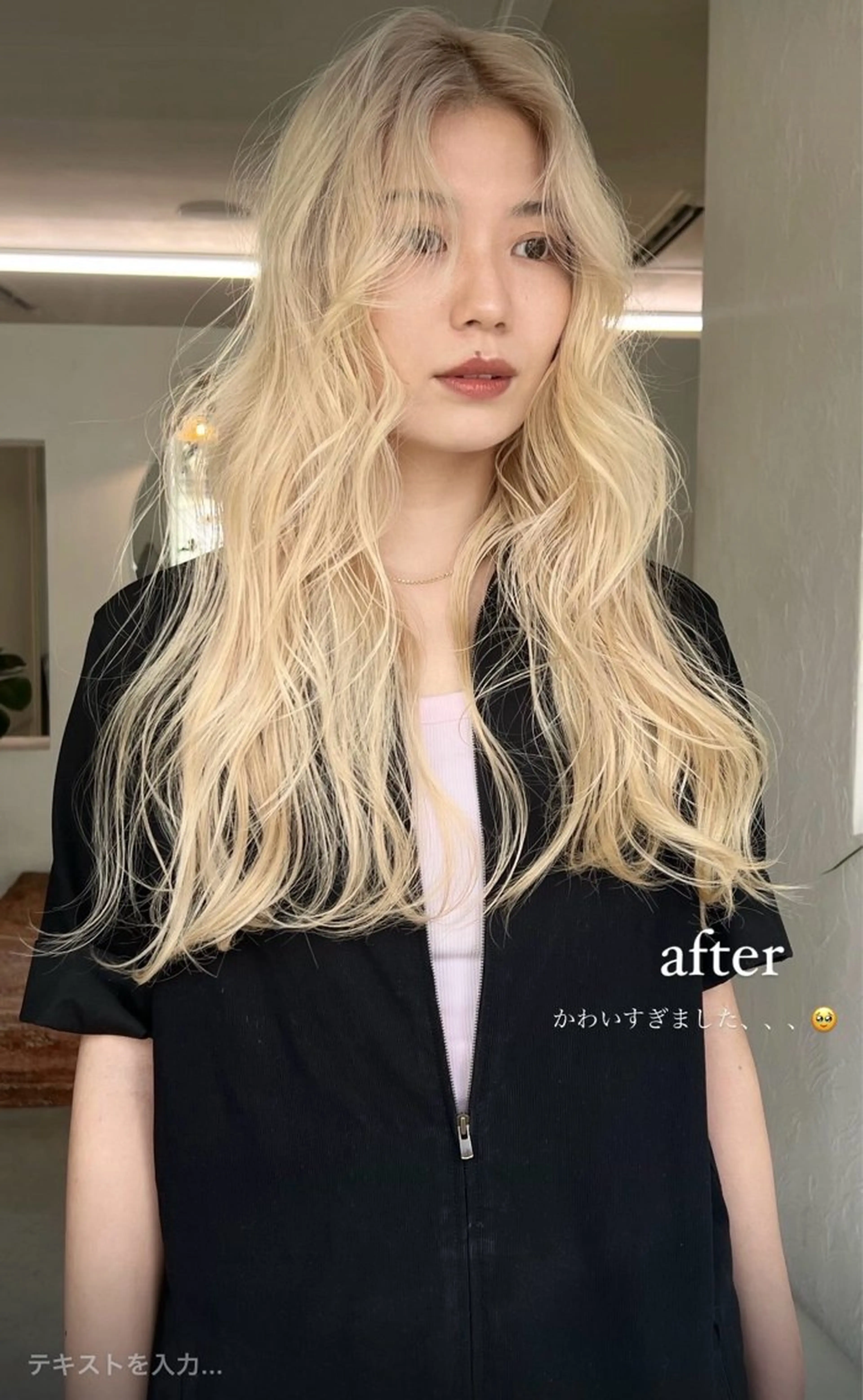 ロング カラー カット ヘアカラー トリートメント 小林 美咲のヘアスタイル