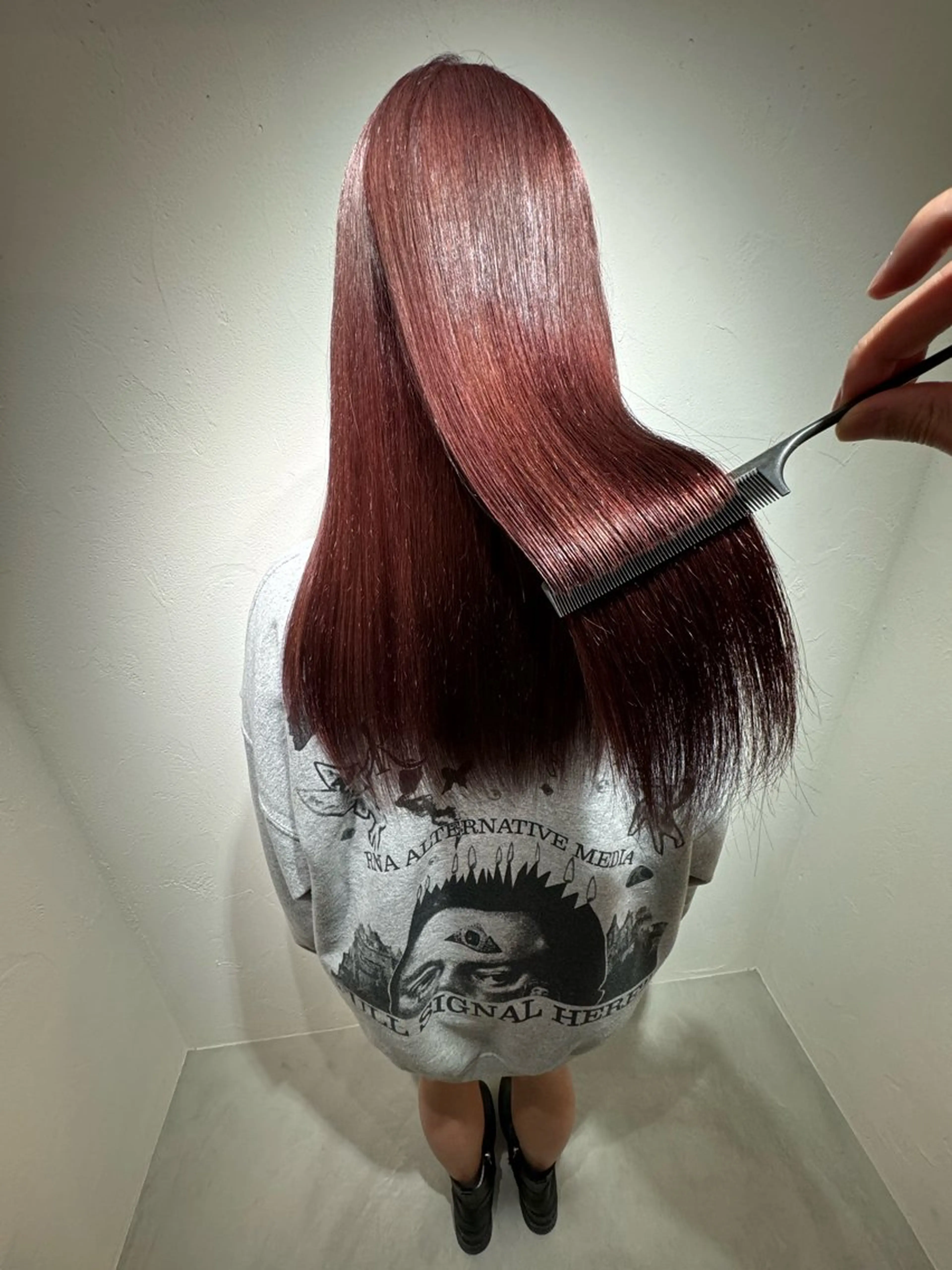 セミロング カラー ケアカラー トリートメント ヘアカラー トリートメント (h)wim ウィムのヘアスタイル