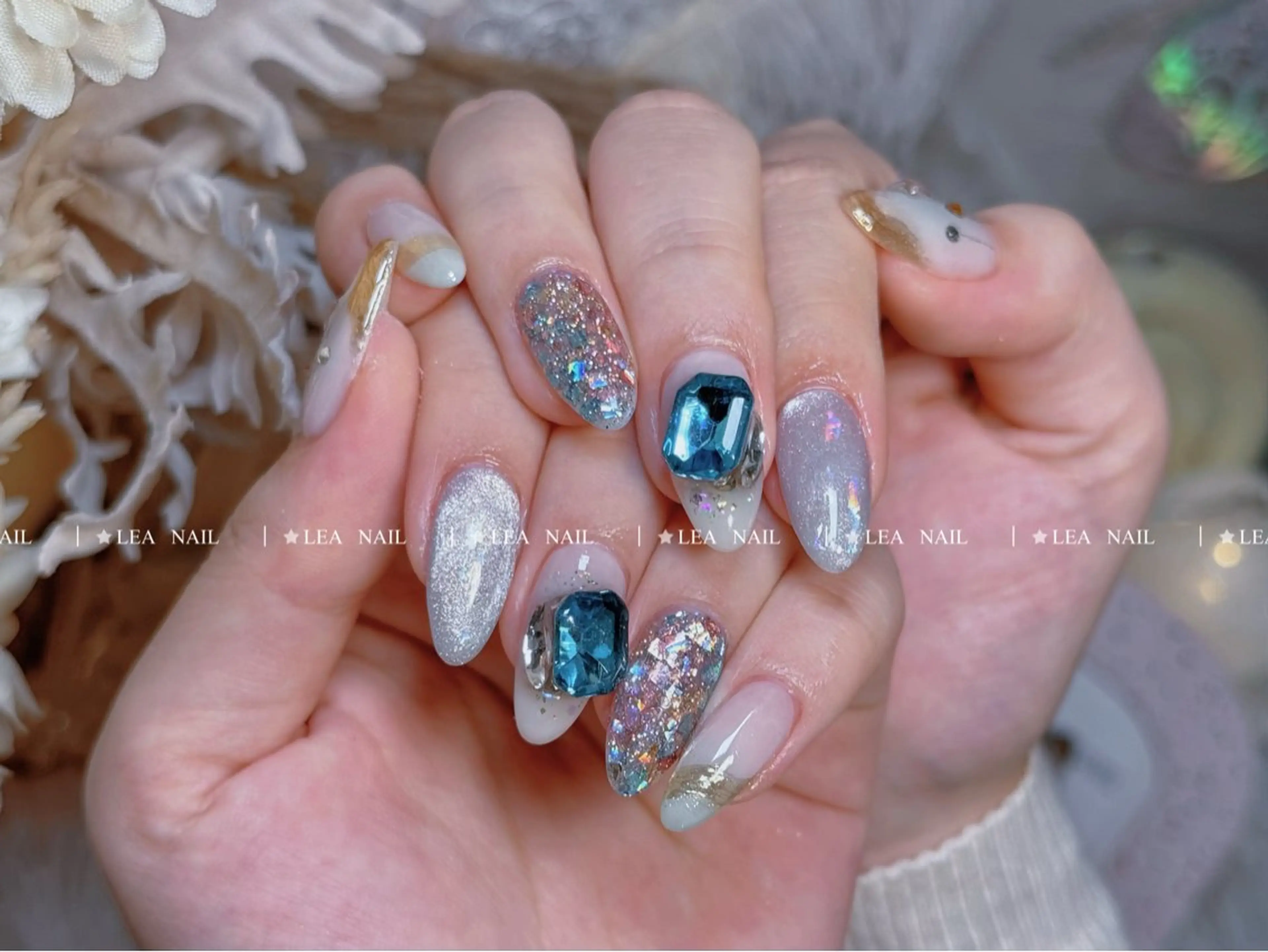 ネイル チークネイル フラッシュネイル フットネイル フレンチネイル ジェルネイル Luxe Nail Salonのネイルデザイン