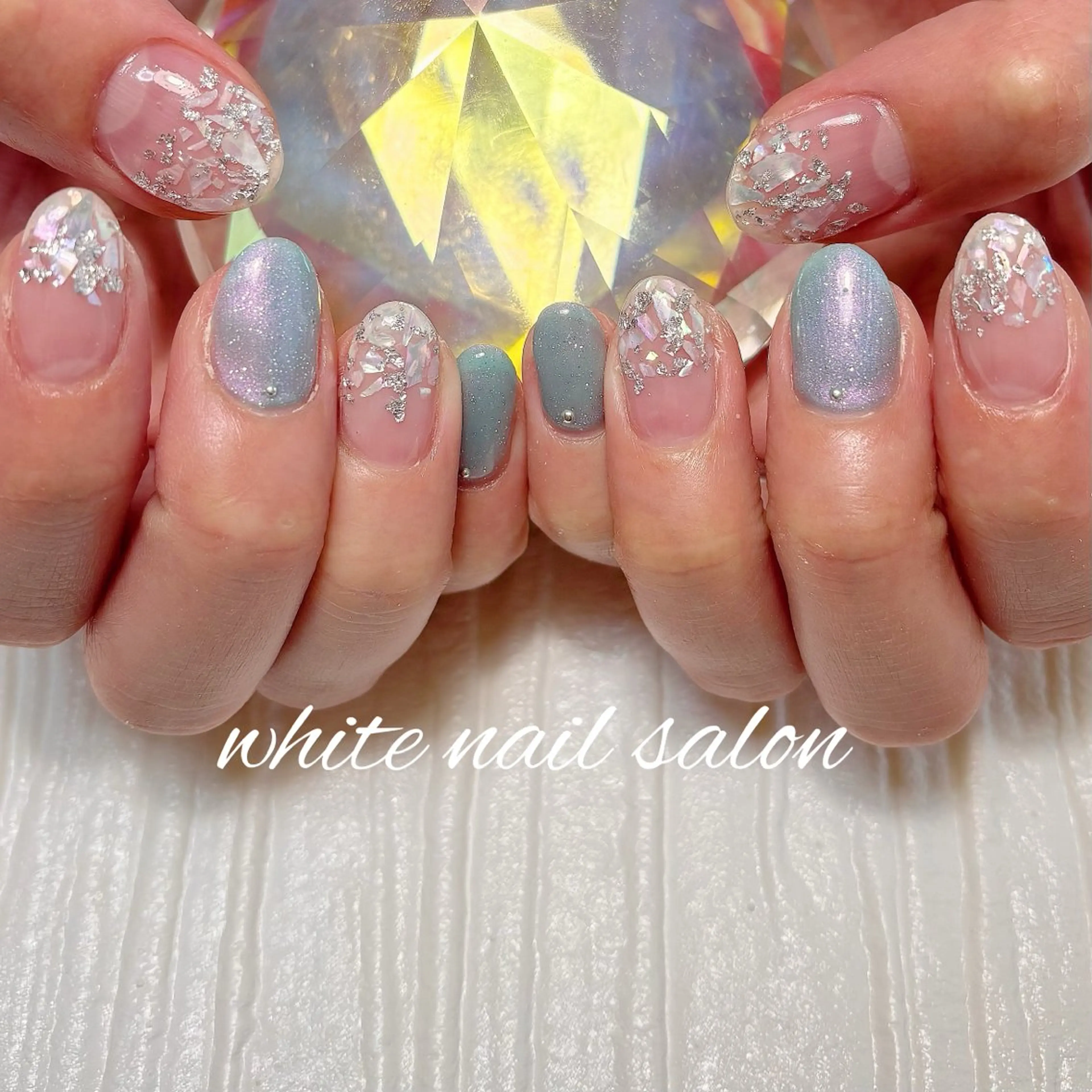 ネイル フットネイル ラメ(グリッター) ハンドネイル white nail salonのネイルデザイン