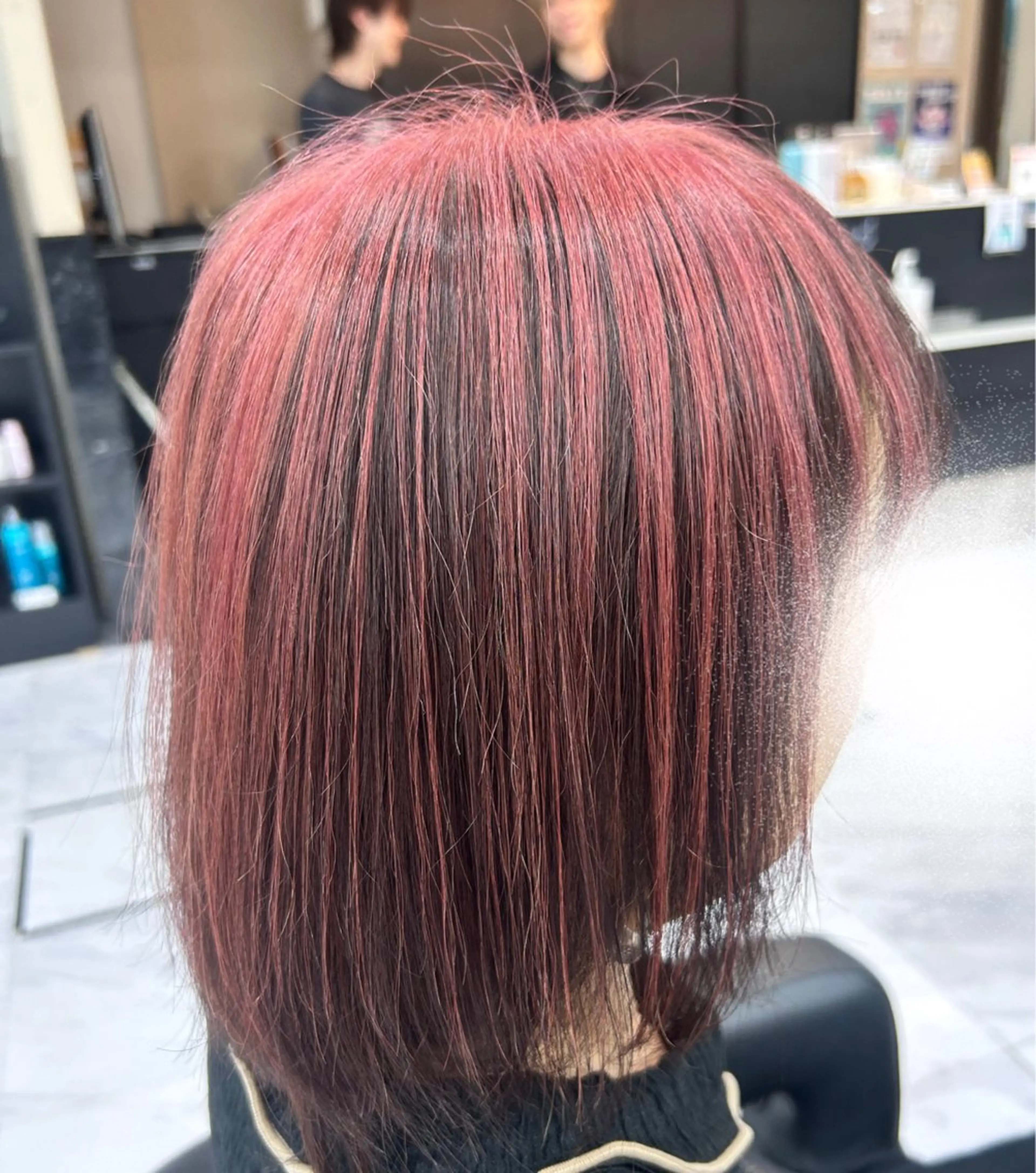 ミディアム カラー ピンクカラー ヘアカラー トリートメント 🍊小川実里🍊 /カラーレイヤーのヘアスタイル