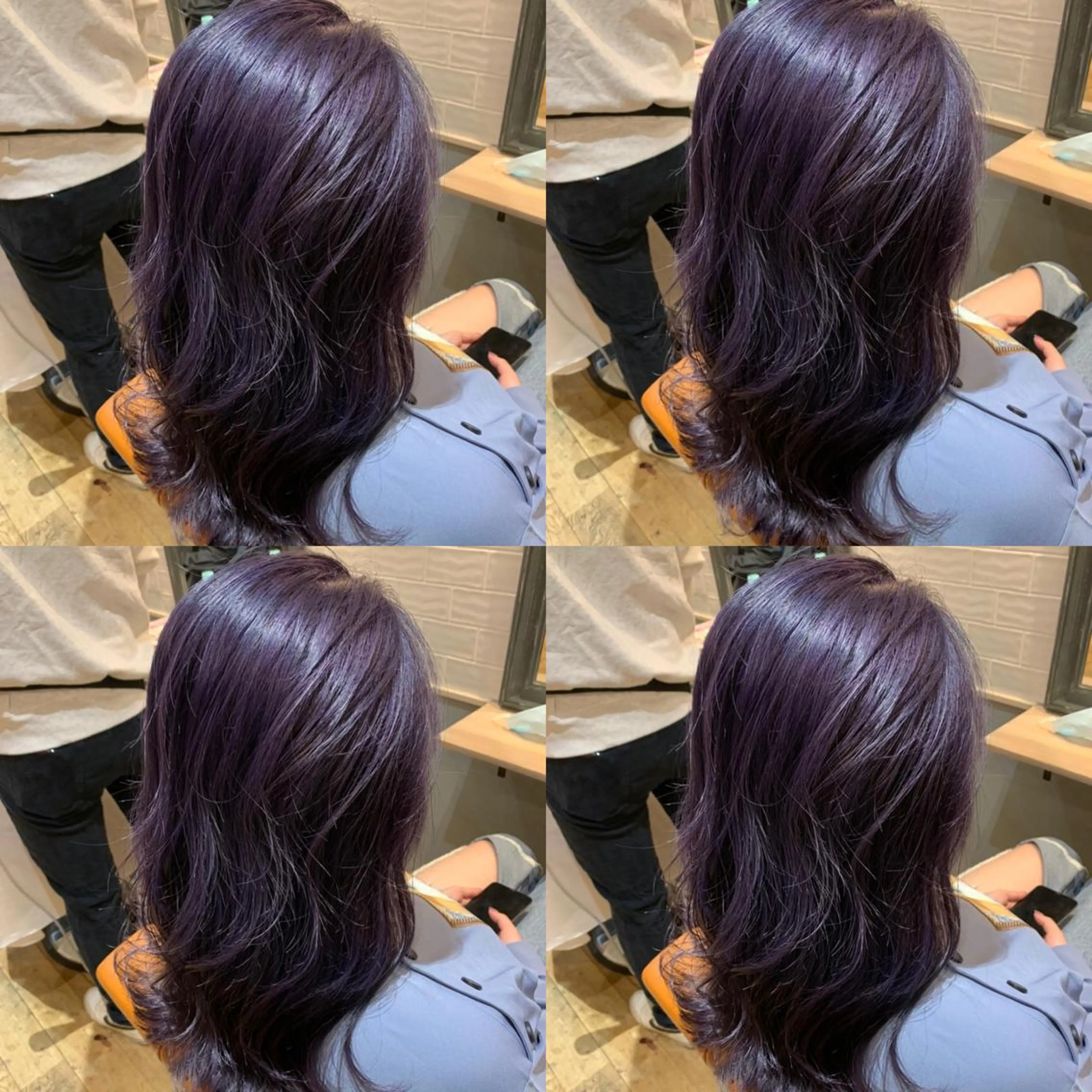 ミディアム パープルカラー ✨髪質改善✖︎顔周り レイヤー✨ナカムラのヘアスタイル