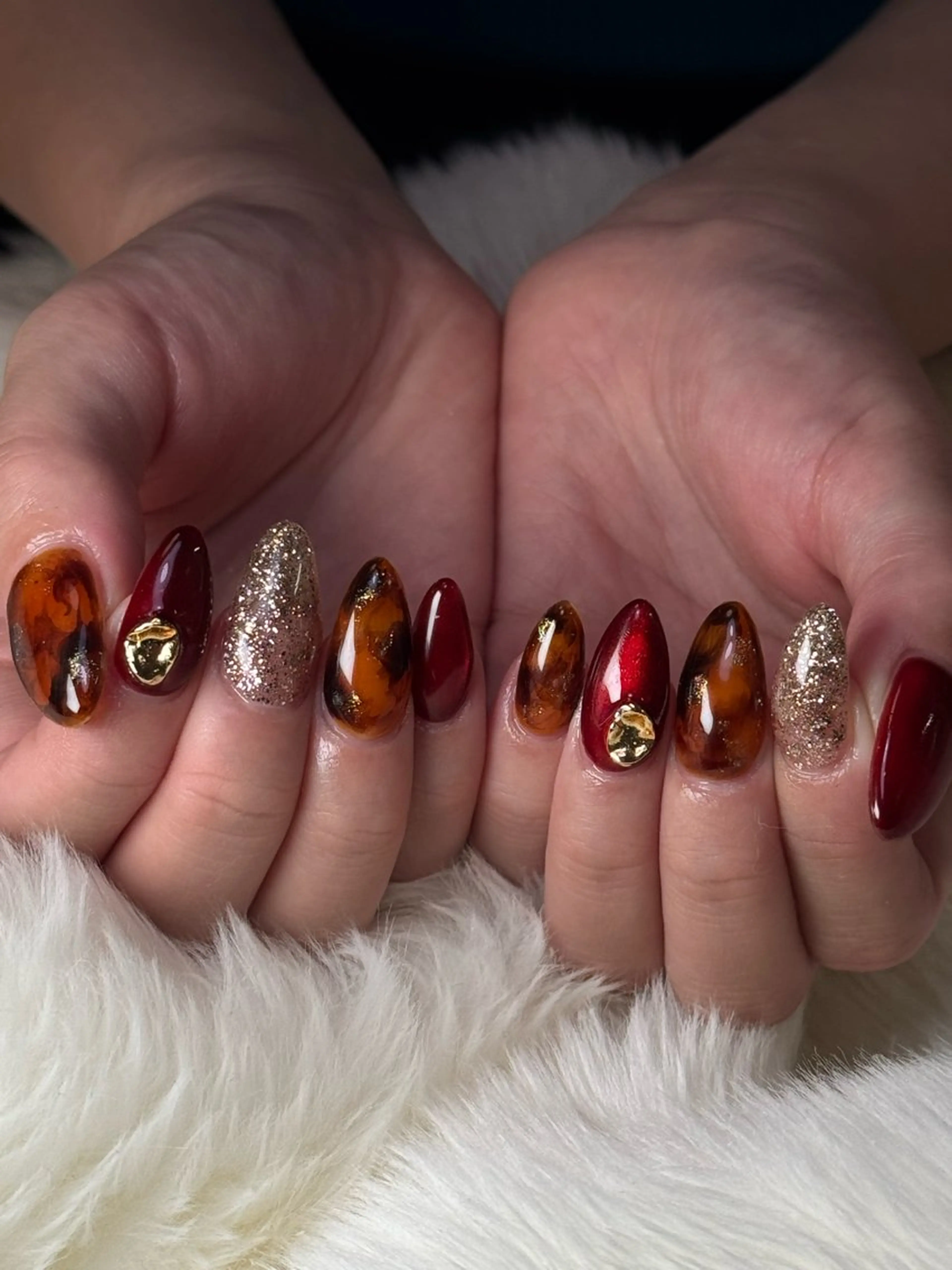 ミディアム Latte Nail 十三のネイルデザイン