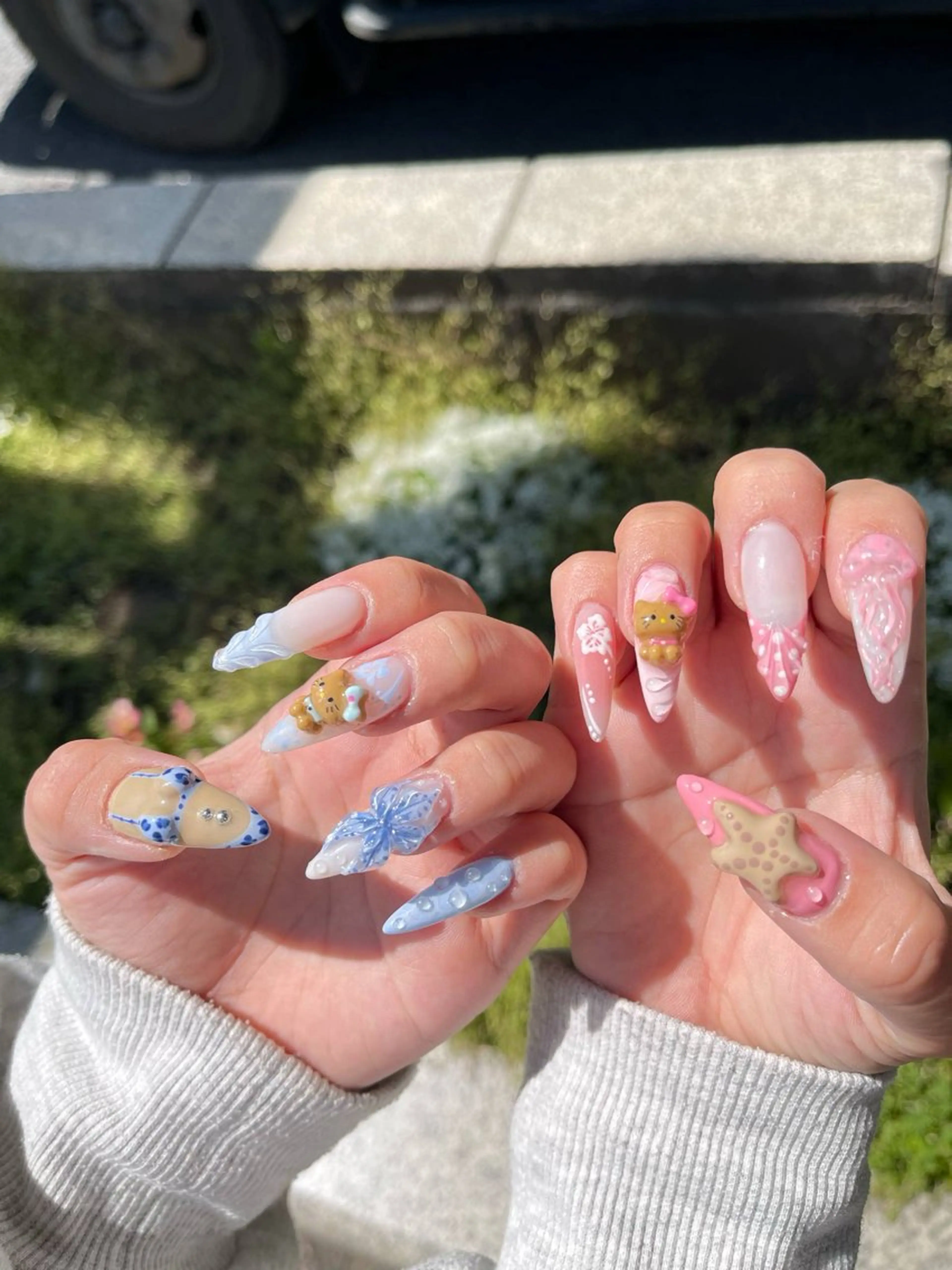 ネイル アートネイル フレンチネイル ジェルネイル グラデーション 韓国ネイル ハンドネイル 💕鈴木ユリ パラジェル/オフ無料のネイルデザイン