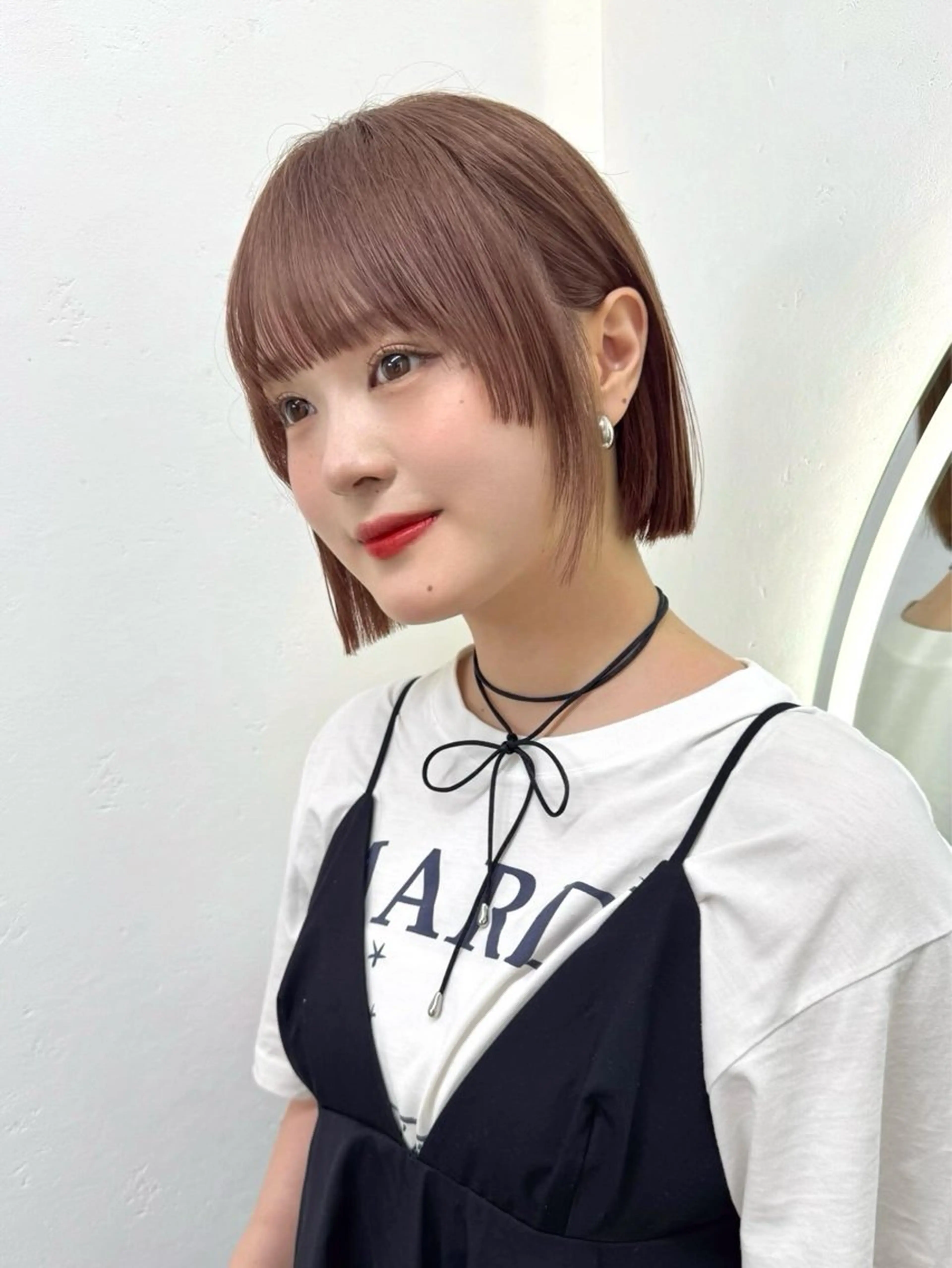 ショート カラー カット ヘアカラー トリートメント 松本優香/ボブ/ダ ブルカラー/髪質改善のヘアスタイル