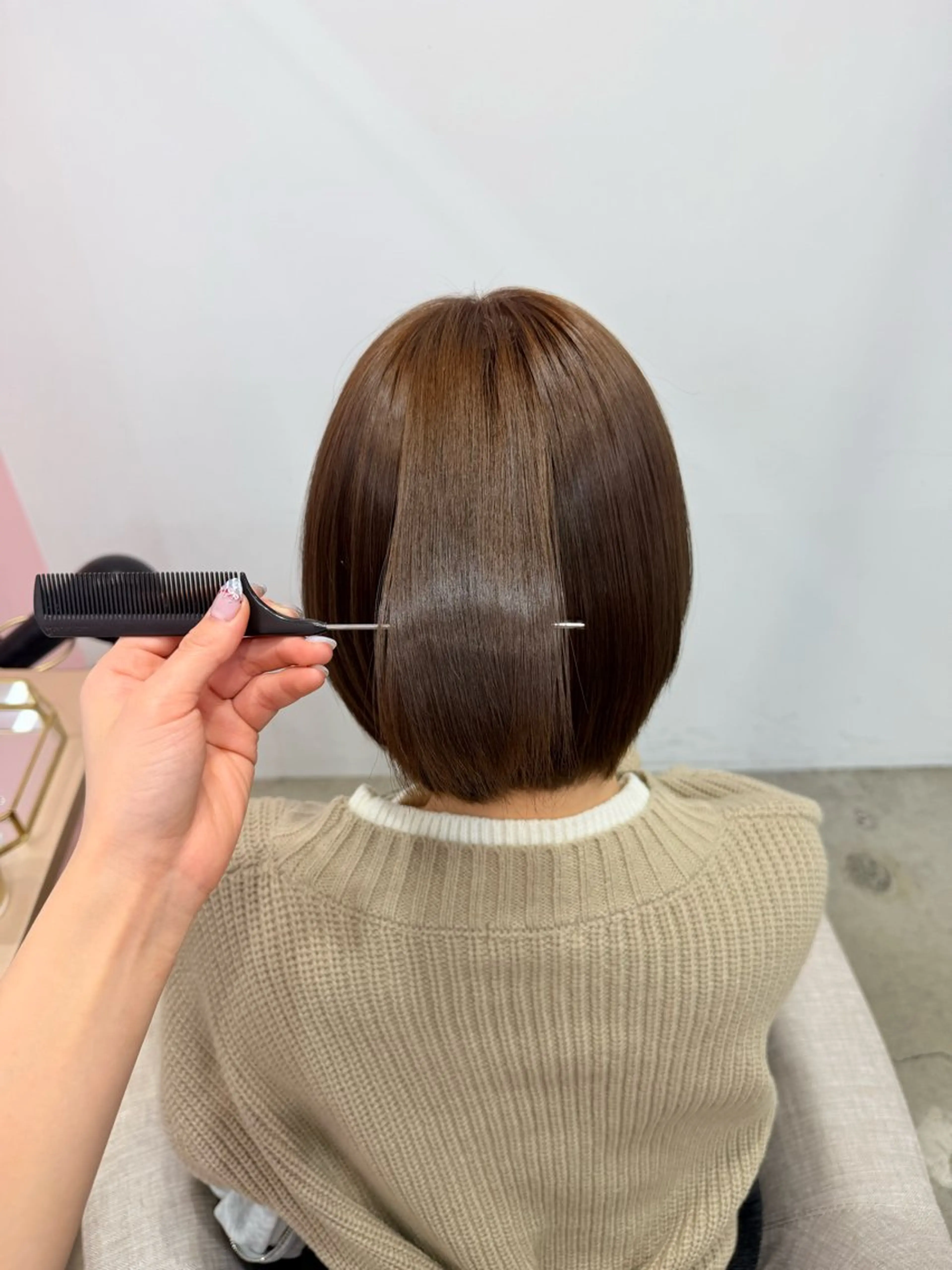 ショート Miu 名古屋カット ミディアム/ピンク髪のヘアスタイル