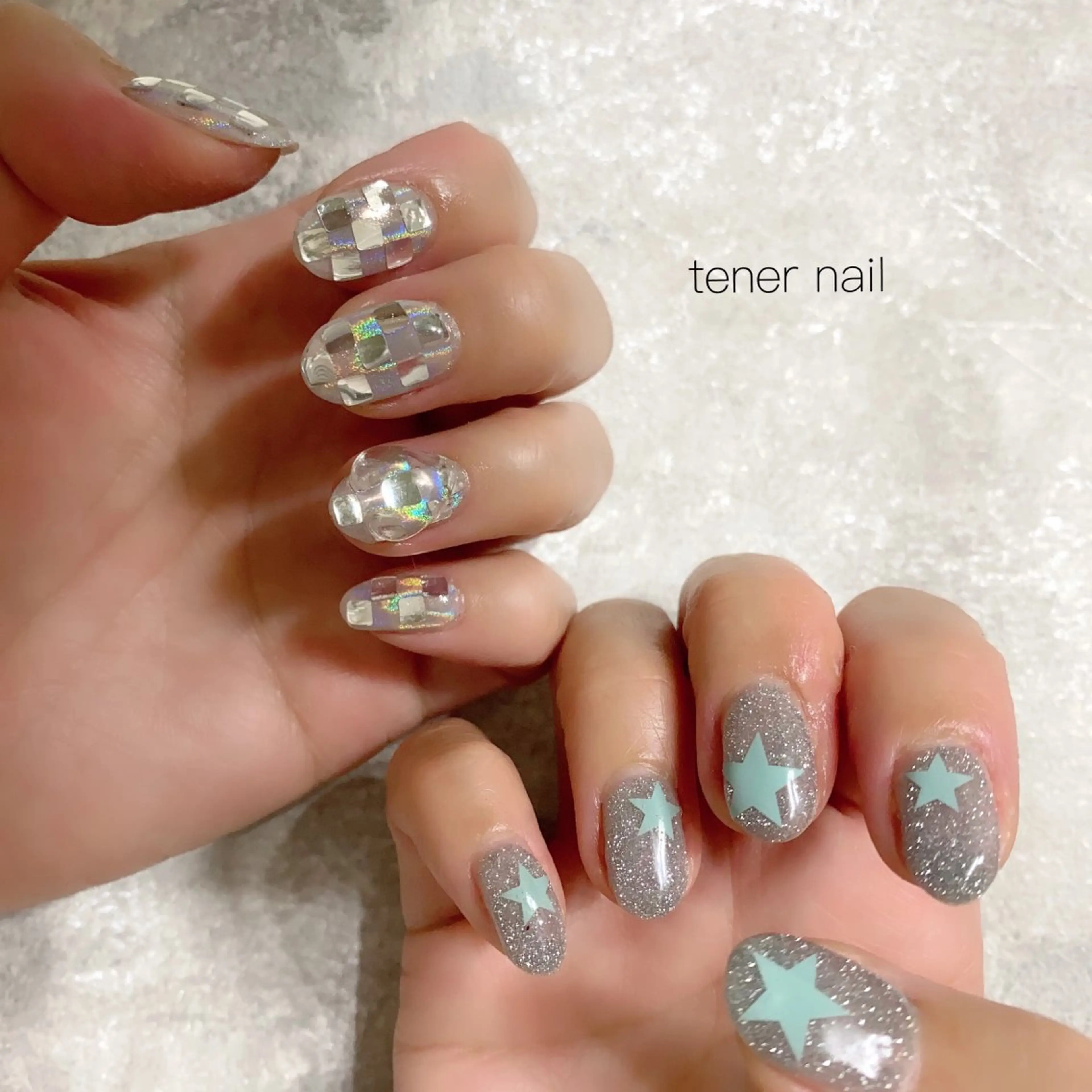 ネイル フラッシュネイル ラメ(グリッター) ハンドネイル テネルネイル tener nailのネイルデザイン