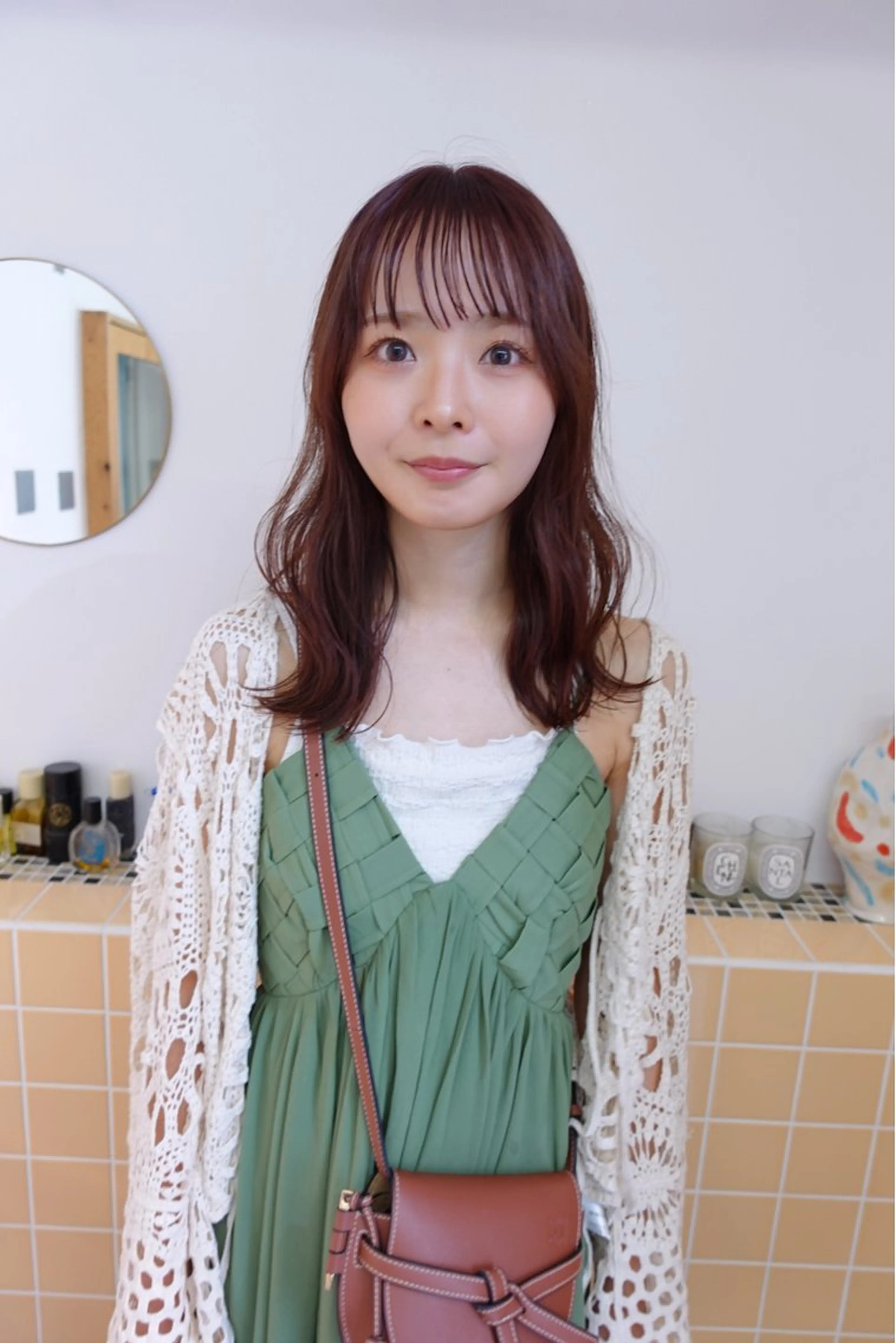 ロング カラー nishido ハイライト/パーマのヘアスタイル