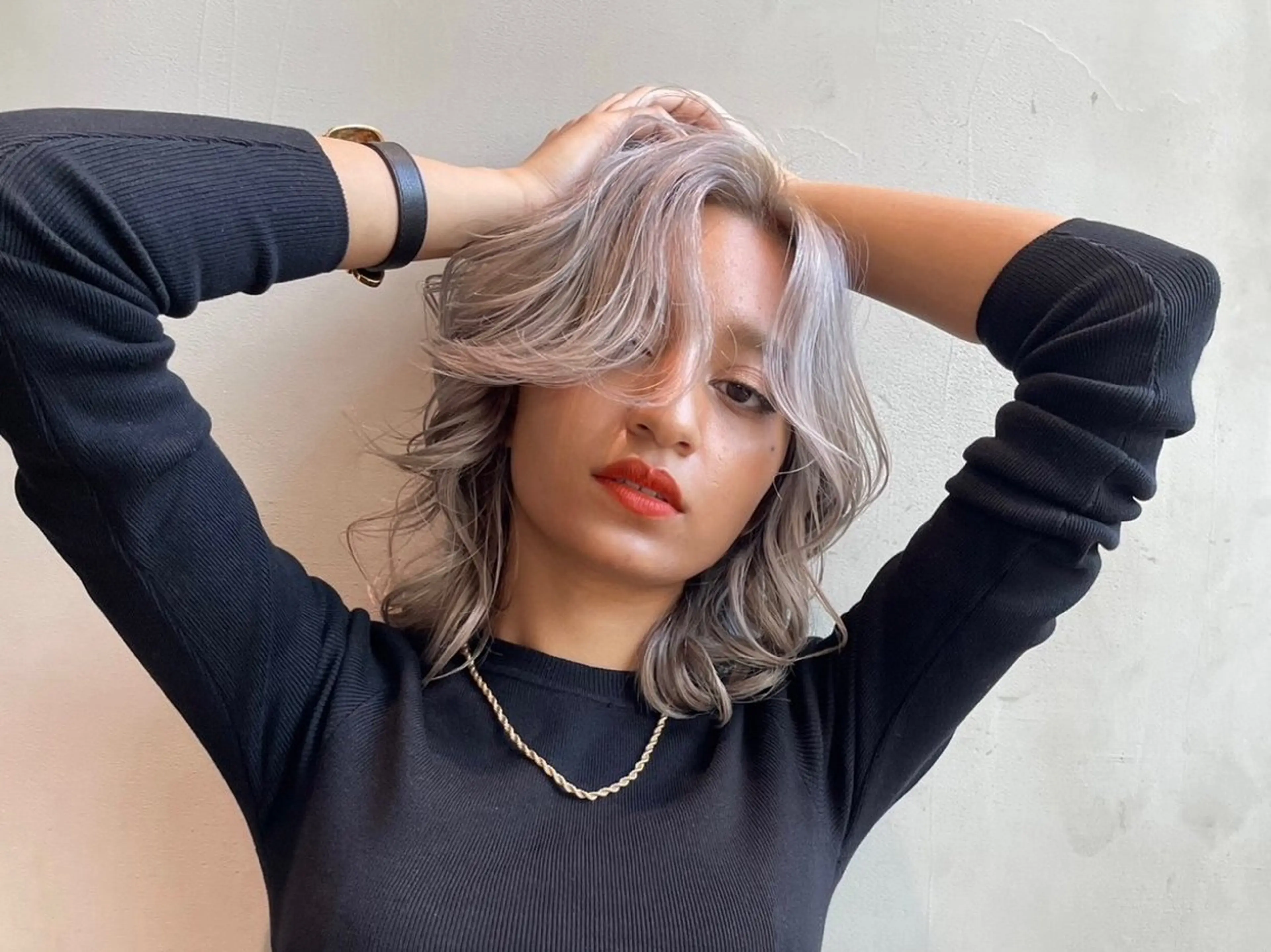 ミディアム ヘアカラー トリートメント Libelle hair salonのヘアスタイル