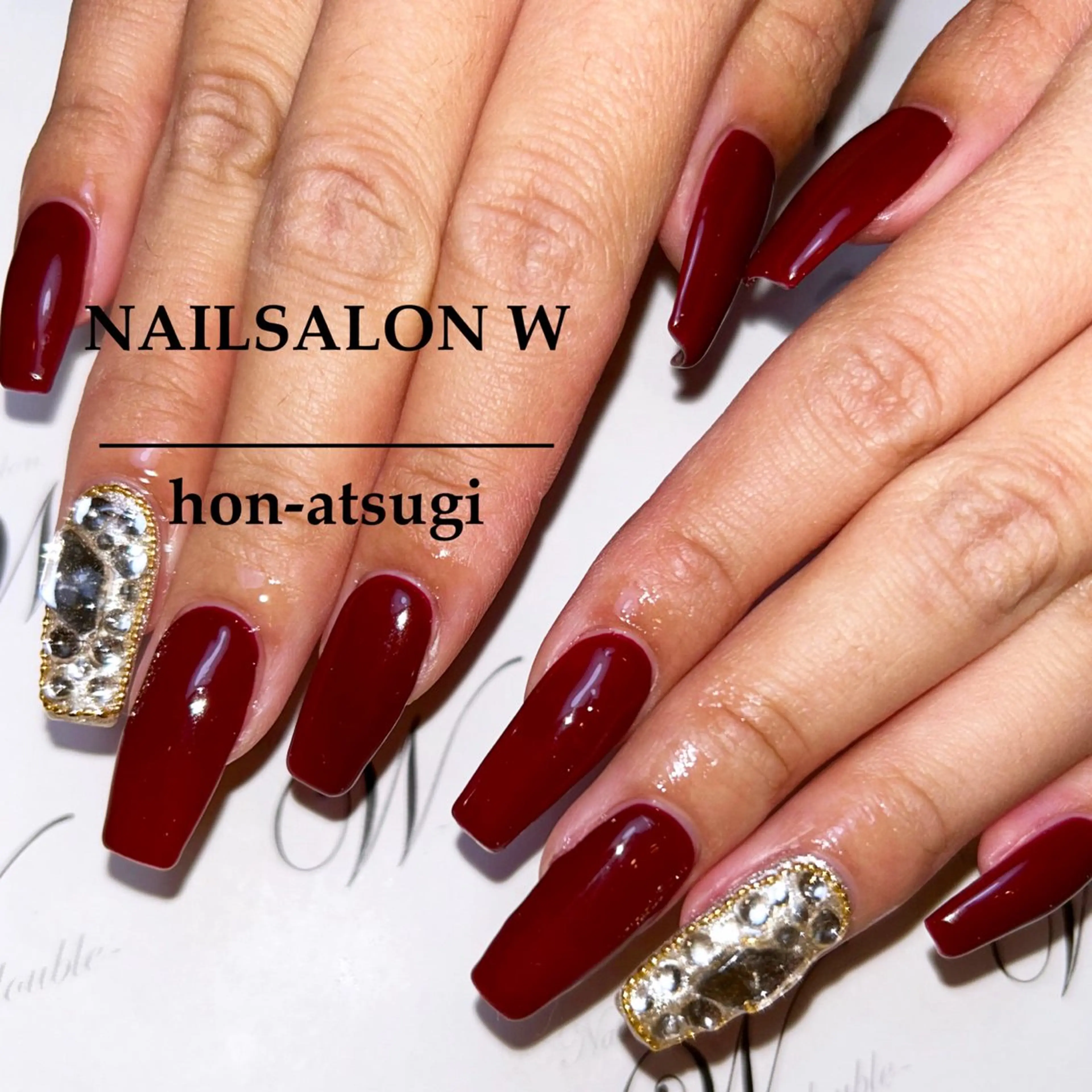 ミディアム ハンドネイル ネイルサロン ダブルのネイルデザイン