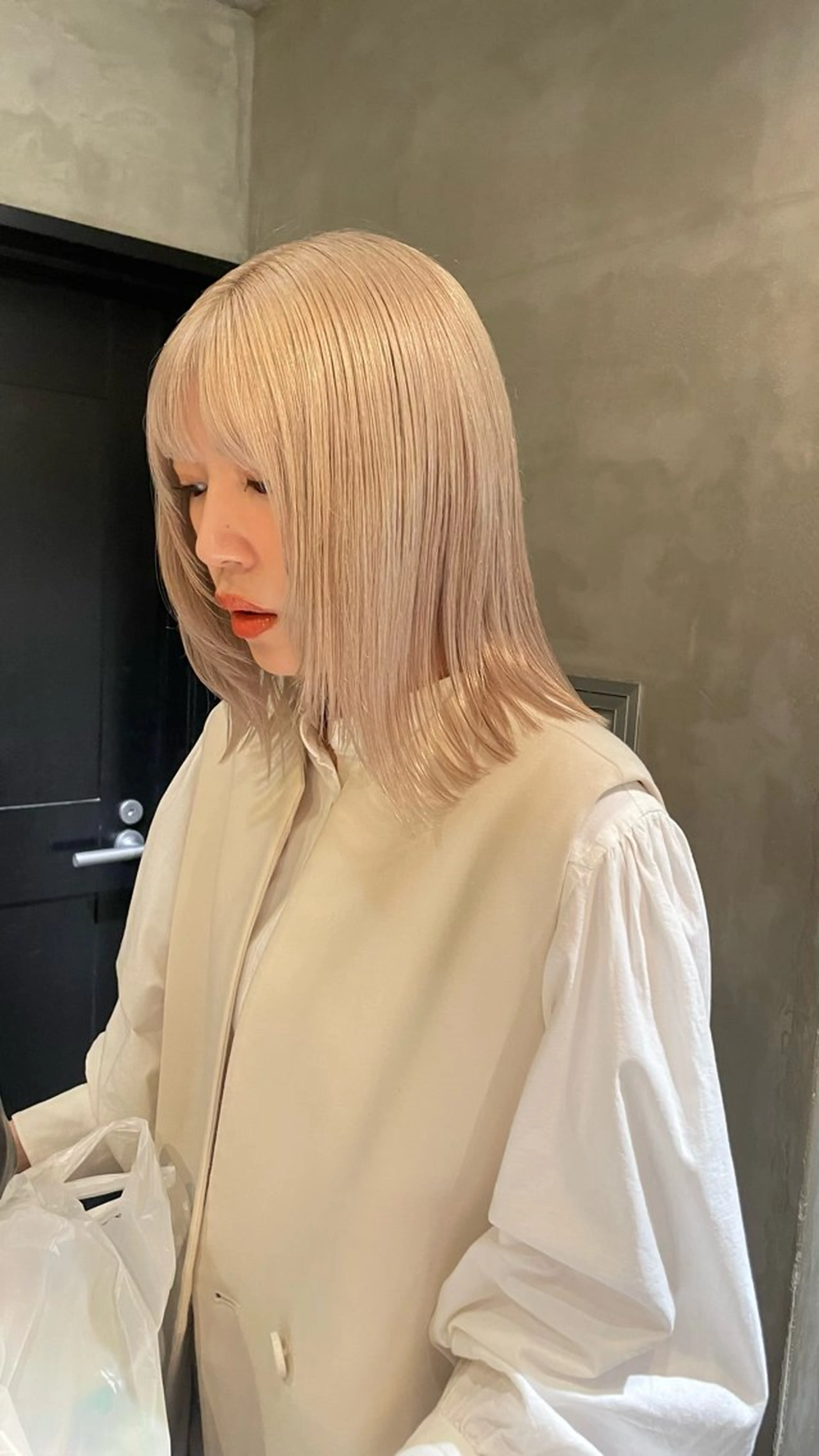 ミディアム カラー ヘアカラー トリートメント 🍃透明感/デザイン 店長MASARU🍃のヘアスタイル