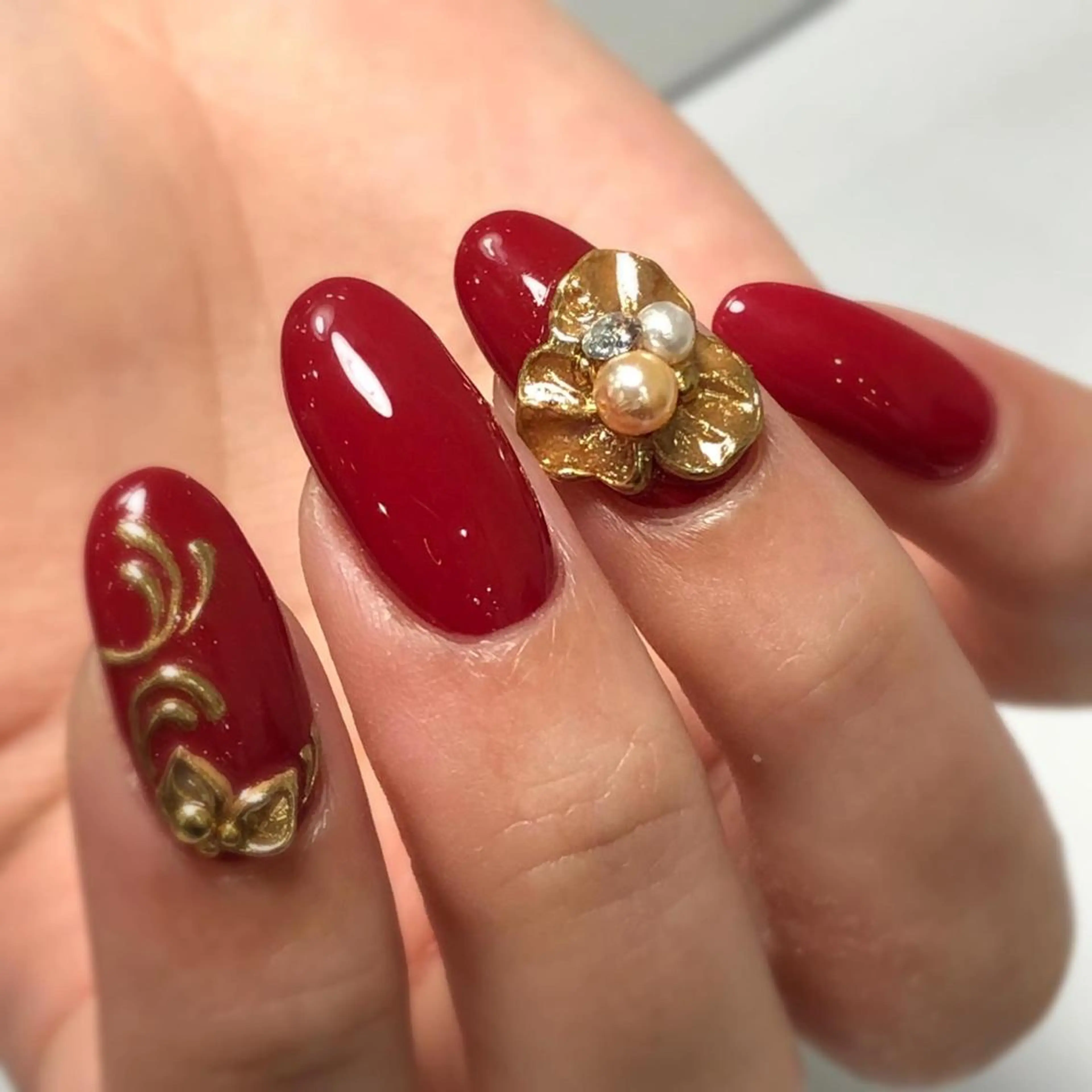 ネイル フラワーネイル 橘 弘子のネイルデザイン