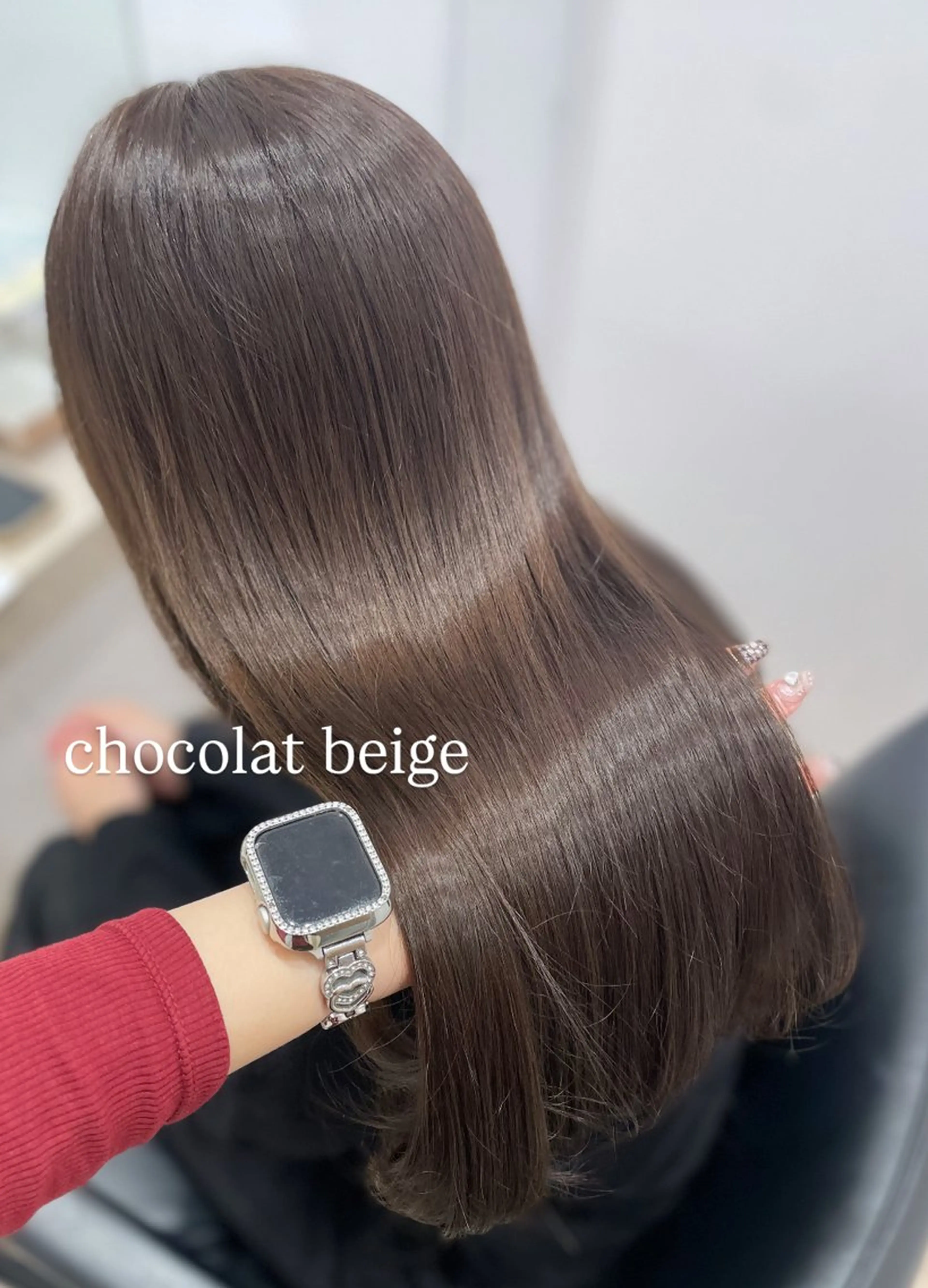 ロング カット ヘアカラー トリートメント 顔まわり🎀ピンク 💖ゆうなのヘアスタイル