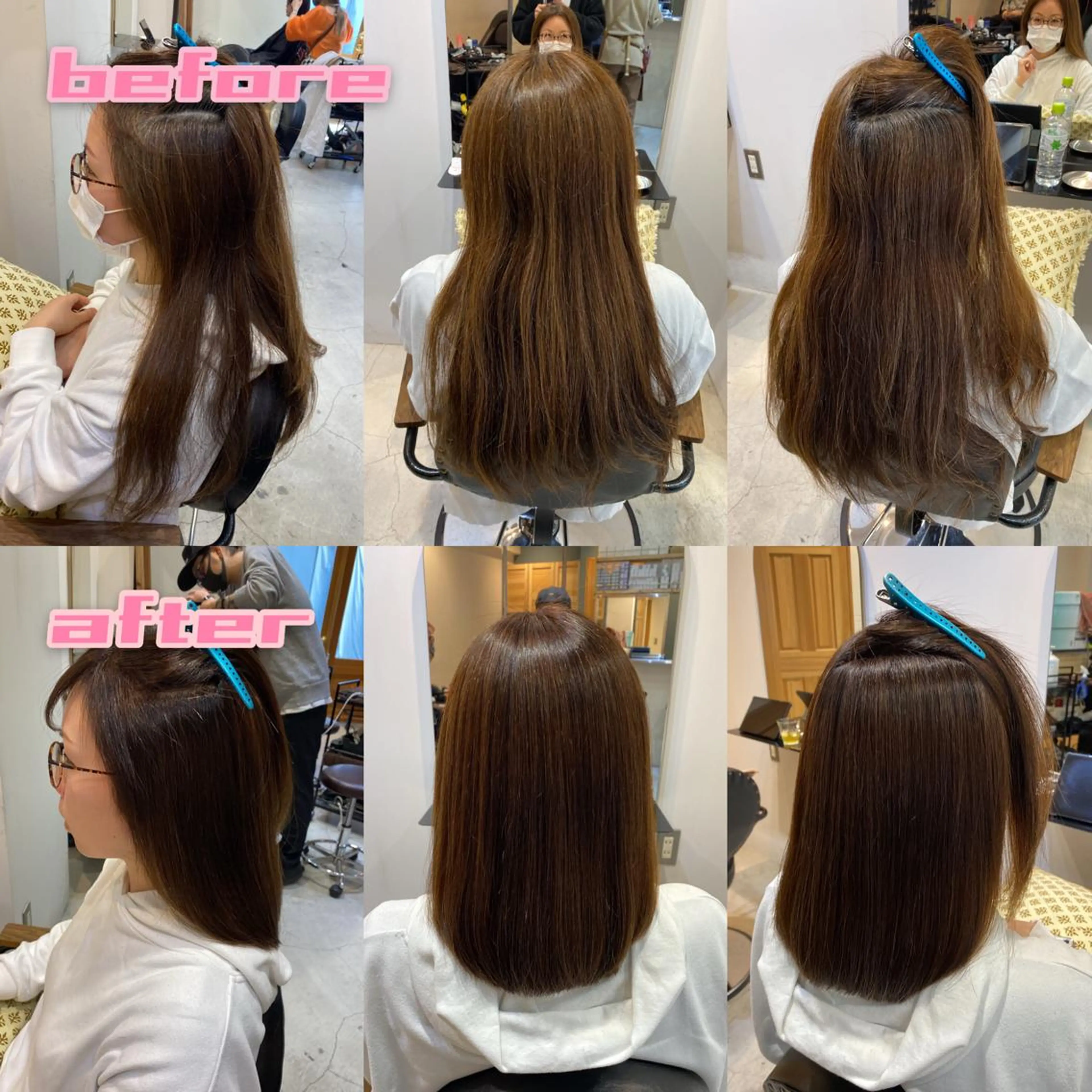 セミロング カラー パーマ イルミナカラー ストレートパーマ カット ヘアカラー 縮毛矯正 トリートメント ブリーチ縮毛矯正/ デサキ ショウヘイのヘアスタイル