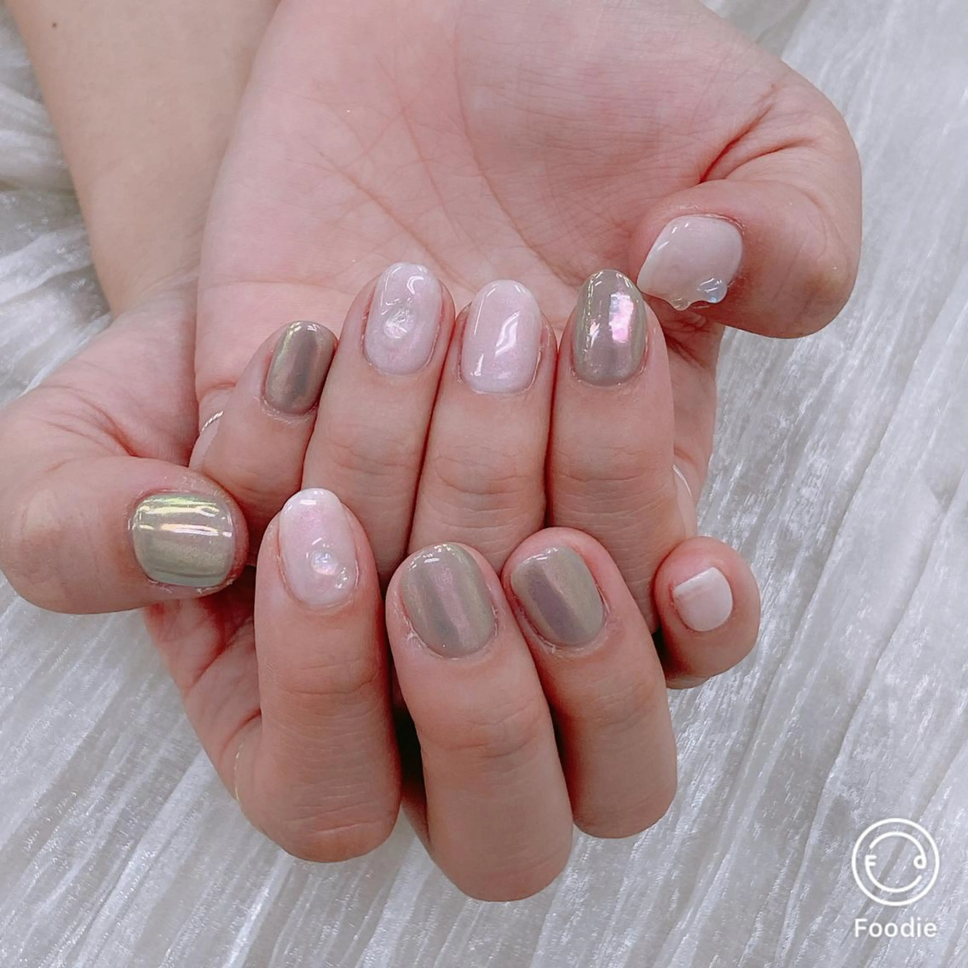 ネイル ミラーネイル シンプルネイル ハンドネイル ネイリスト あこのネイルデザイン