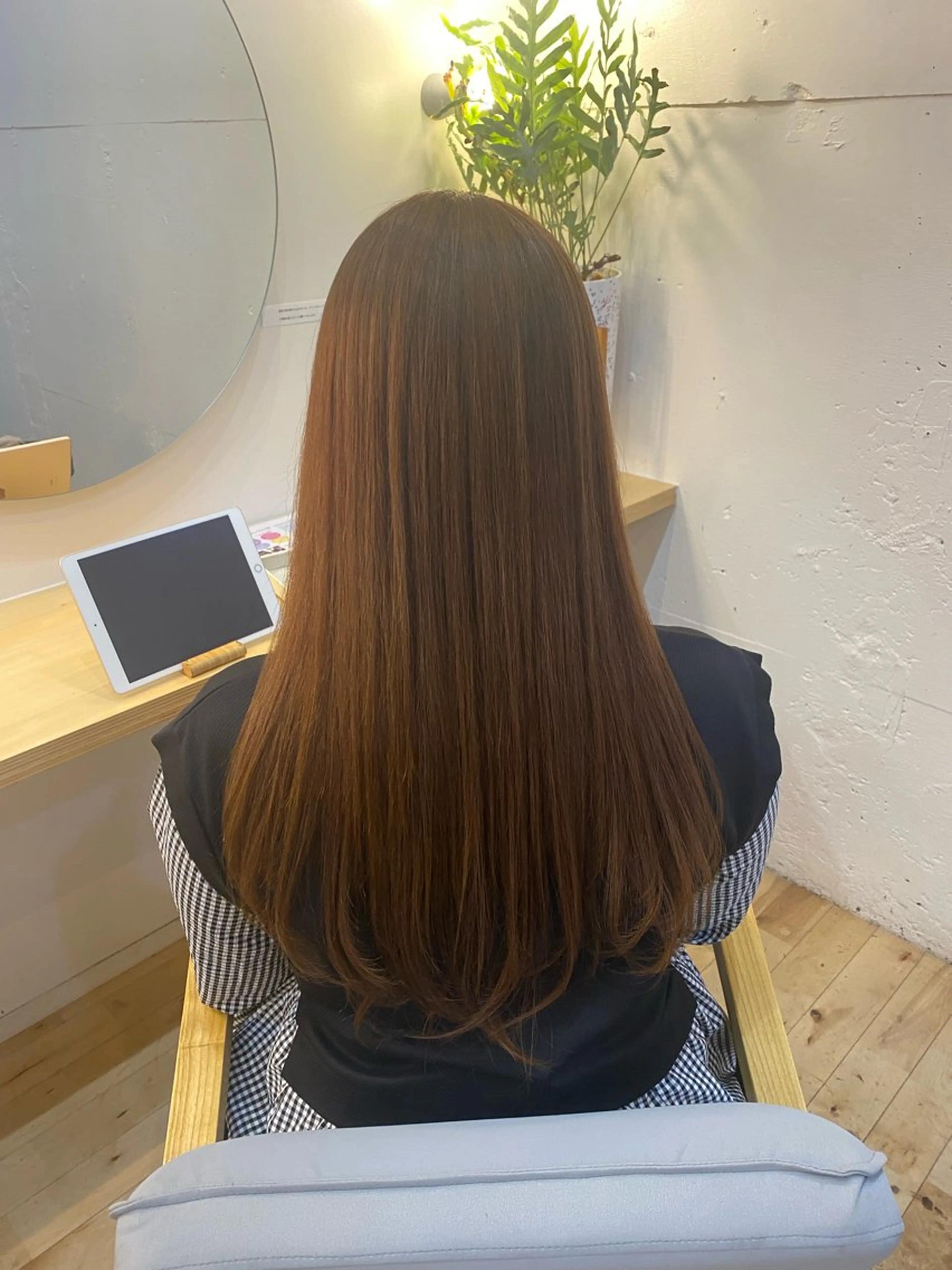 ロング 縮毛矯正 艶カラー／ストレート かとうゆうき🍯のヘアスタイル