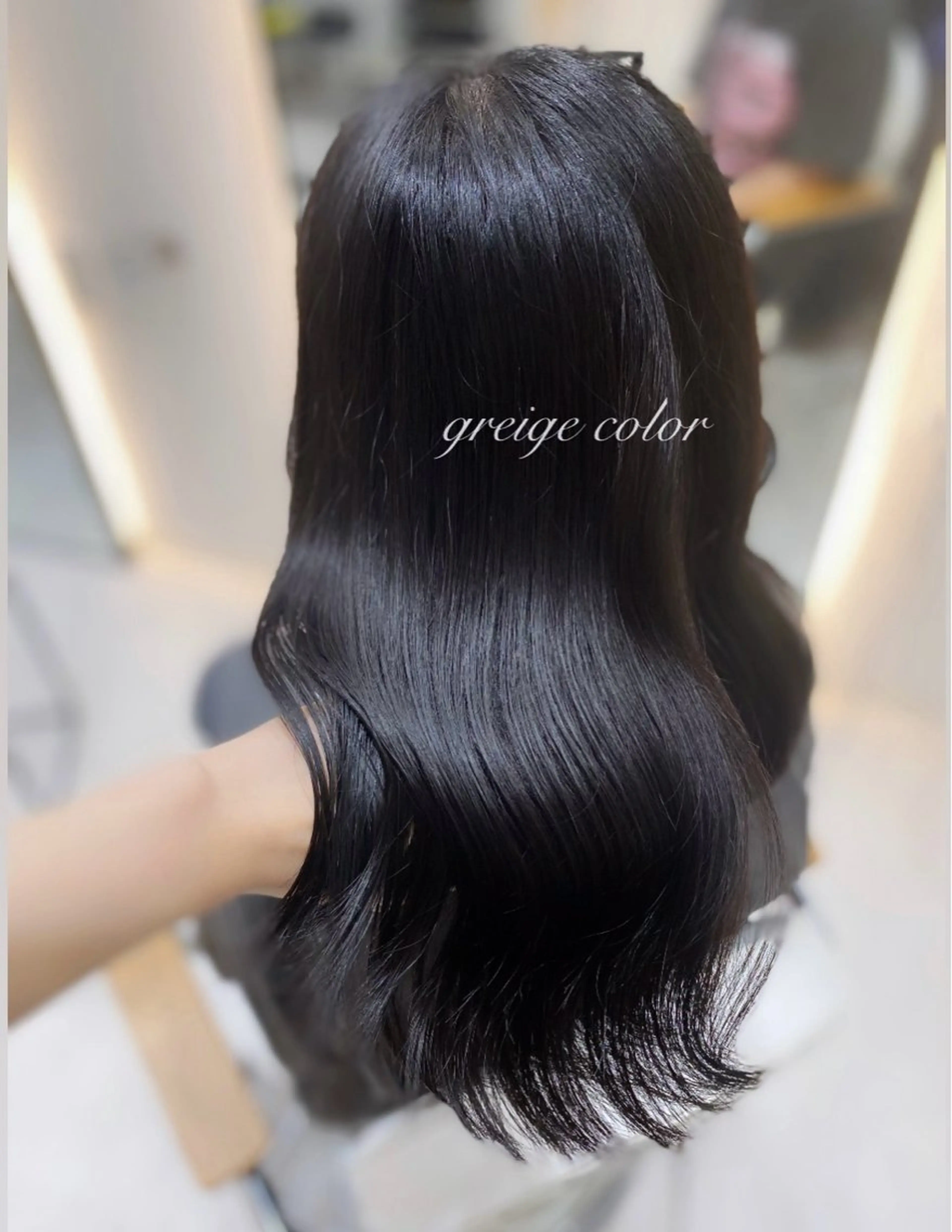 ミディアム カラー グレージュ トリートメント カット ヘアカラー トリートメント 艶髪・透明感カラー・ 韓国ヘア・Yuriのヘアスタイル