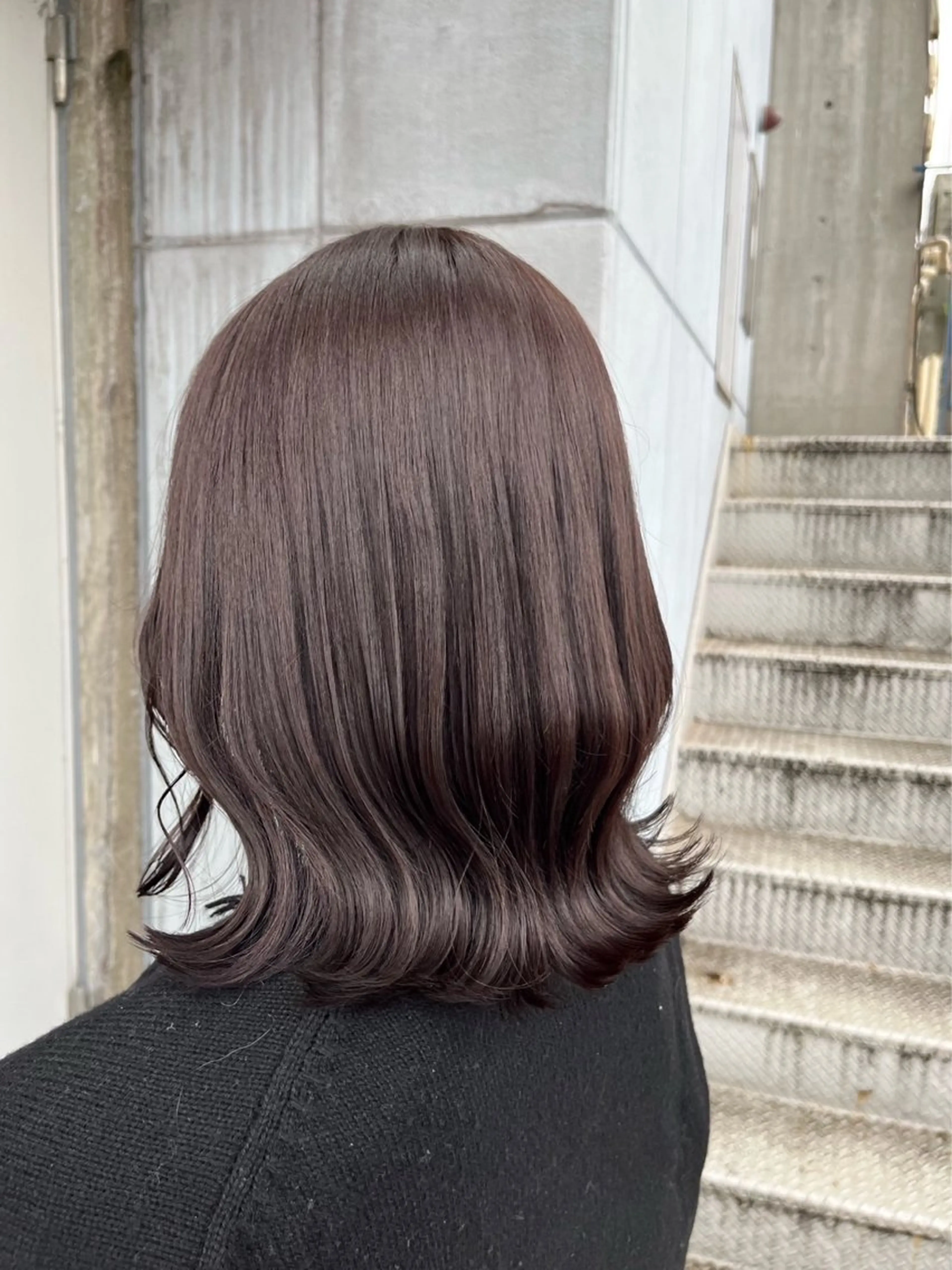 セミロング カラー 表参道/透明感カラー /暗髪/ジュキヤのヘアスタイル