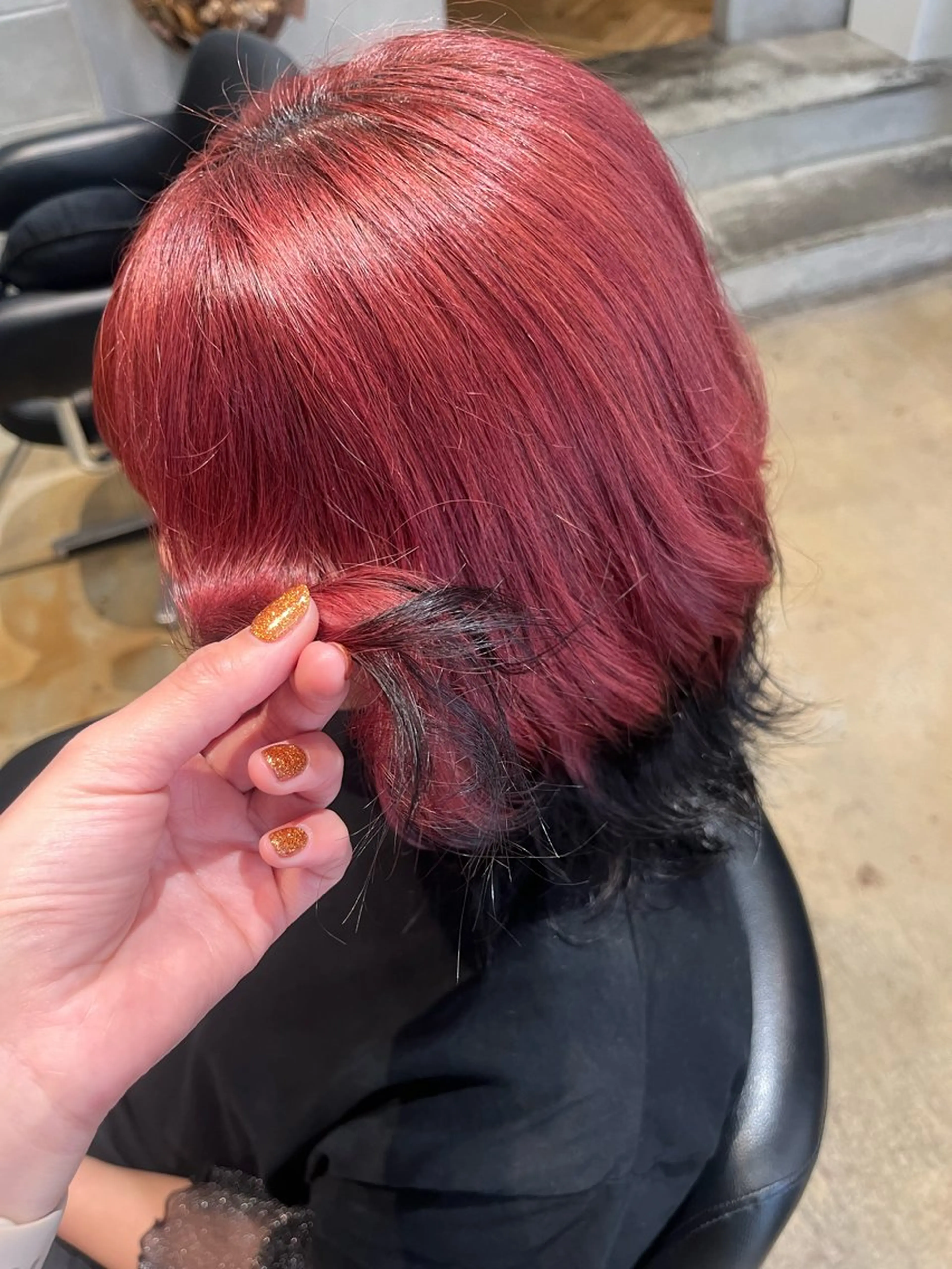 カラー ヘアアレンジ みわ/博多 ブリーチ/メンズヘアのヘアスタイル