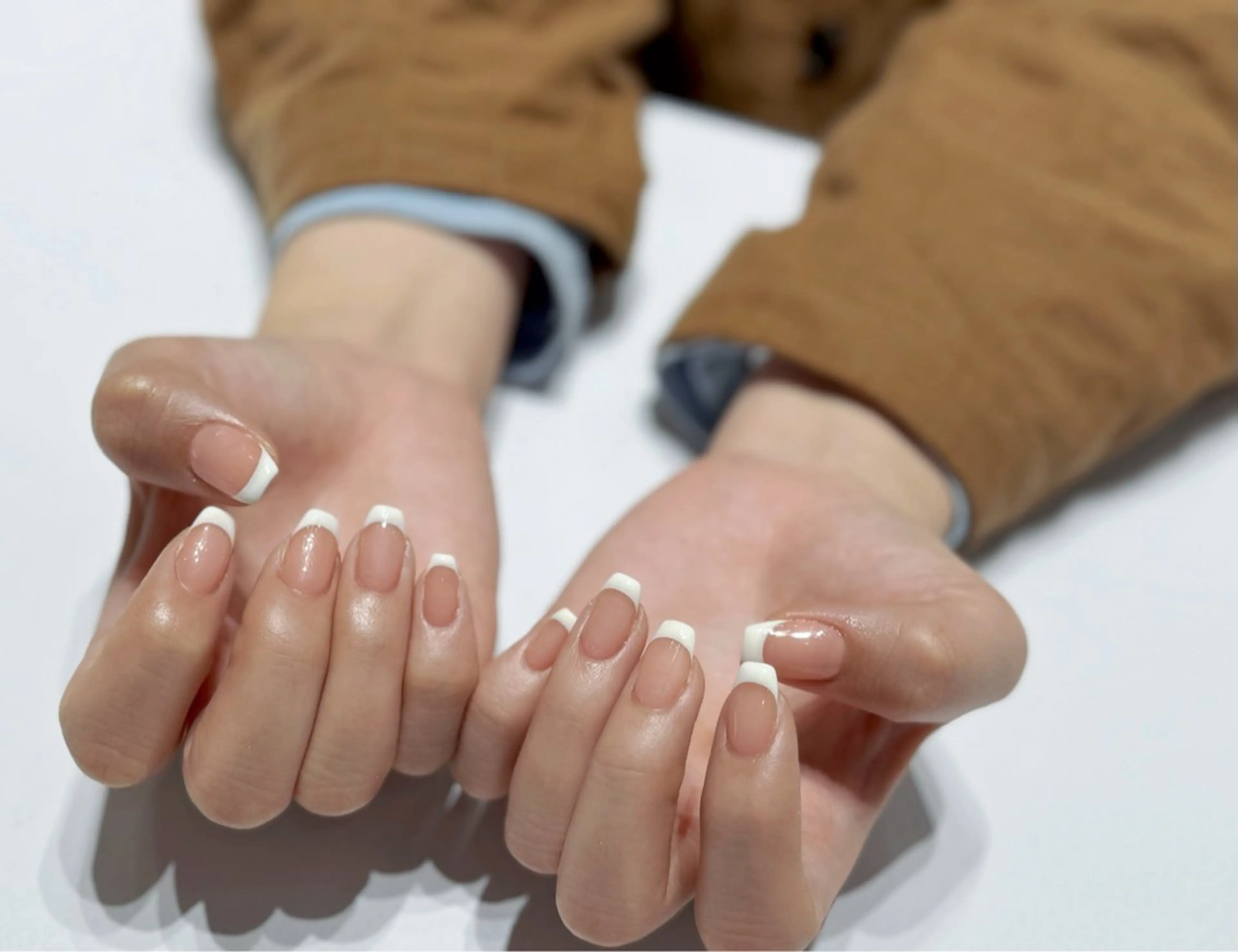 ネイル フレンチネイル ハンドネイル ハンドケア 清川 椿咲のネイルデザイン