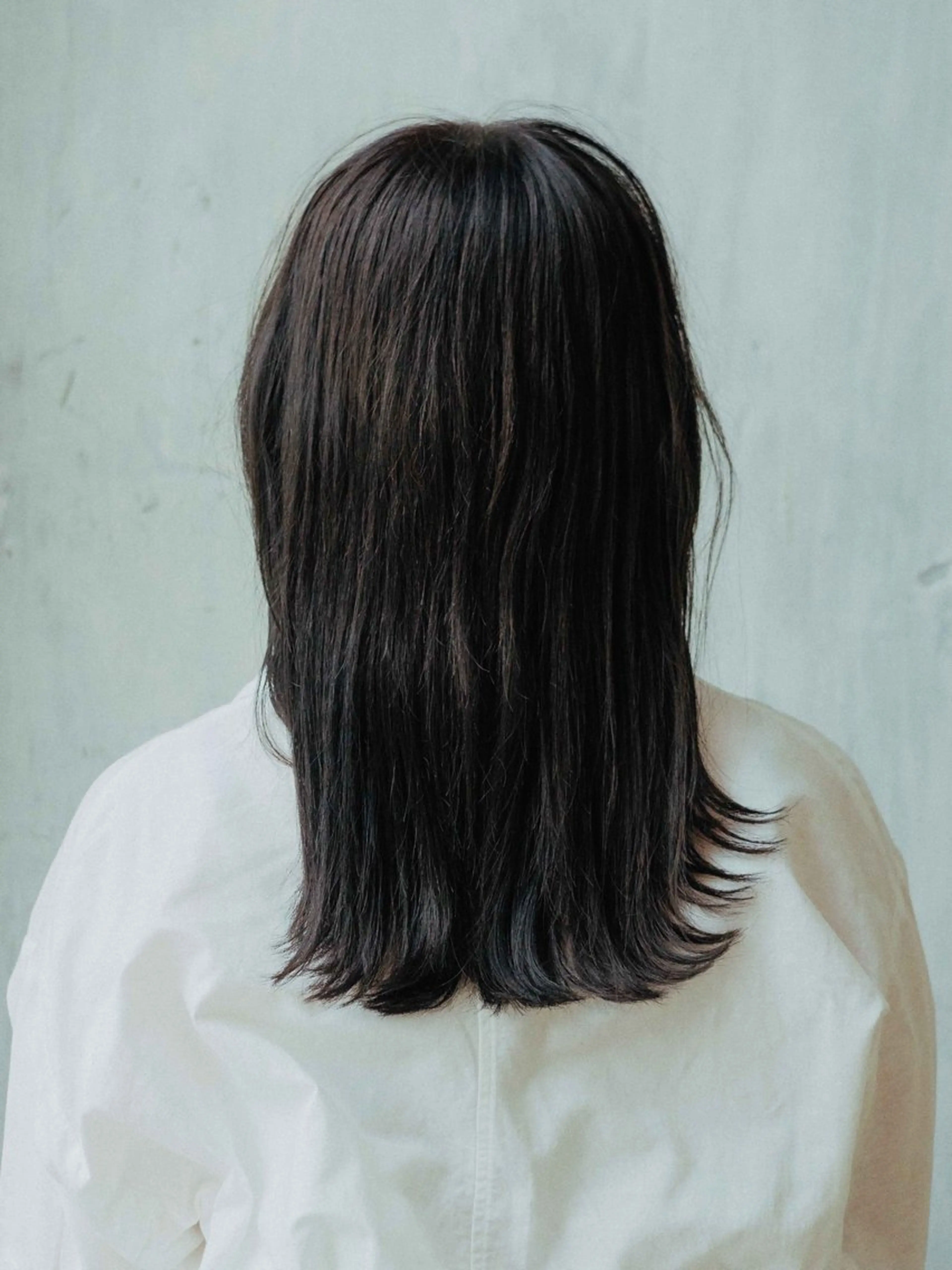 セミロング ハイライト 髪質改善 酸性ストレート/ブリ ーチなしWカラー河本のヘアスタイル