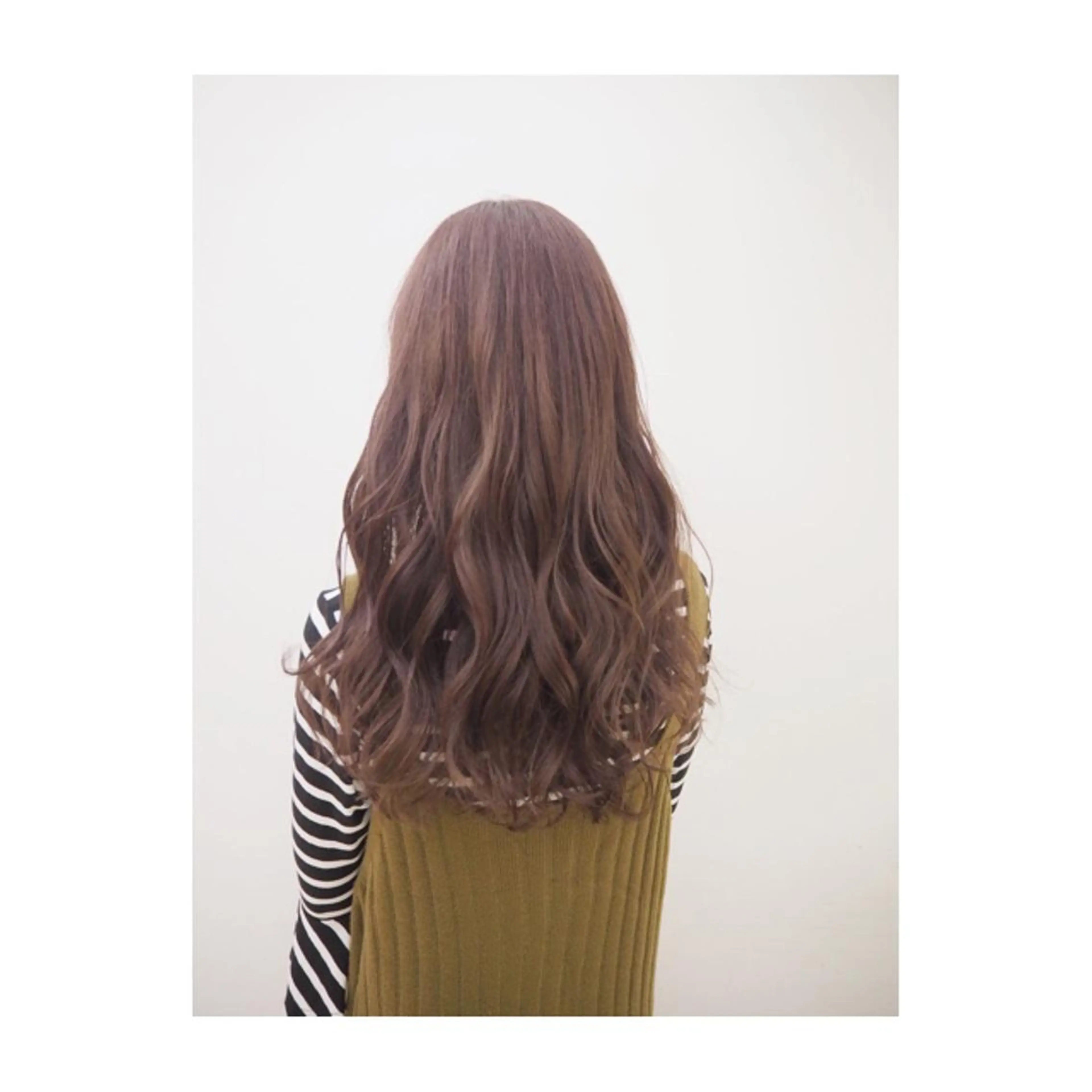 ロング カラー パーマ イルミナカラー ピンクカラー 永岡 鉄平のヘアスタイル