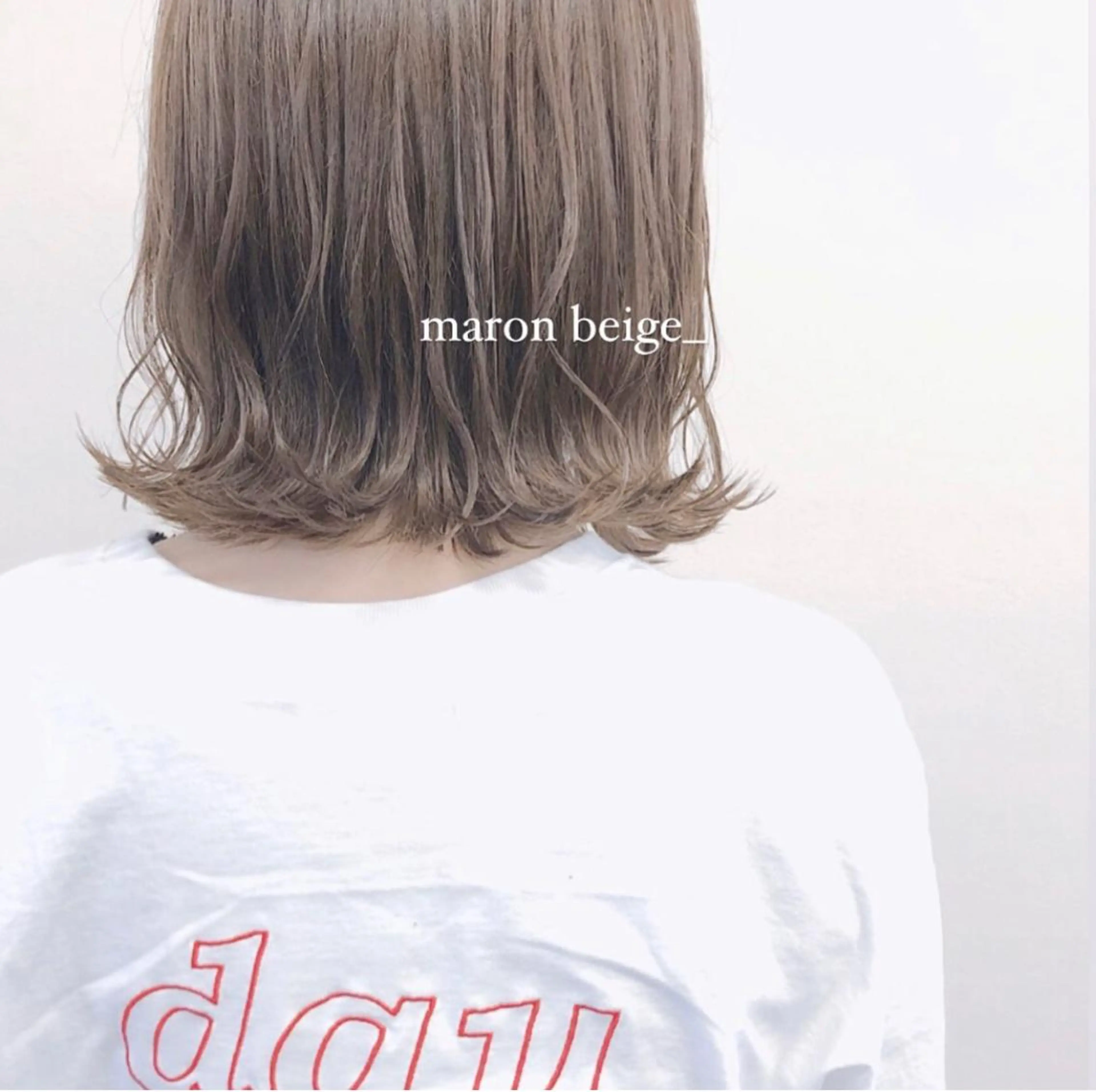 ミディアム カラー カット ヘアカラー トリートメント misaki🎀 まろみ透け感カラーのヘアスタイル