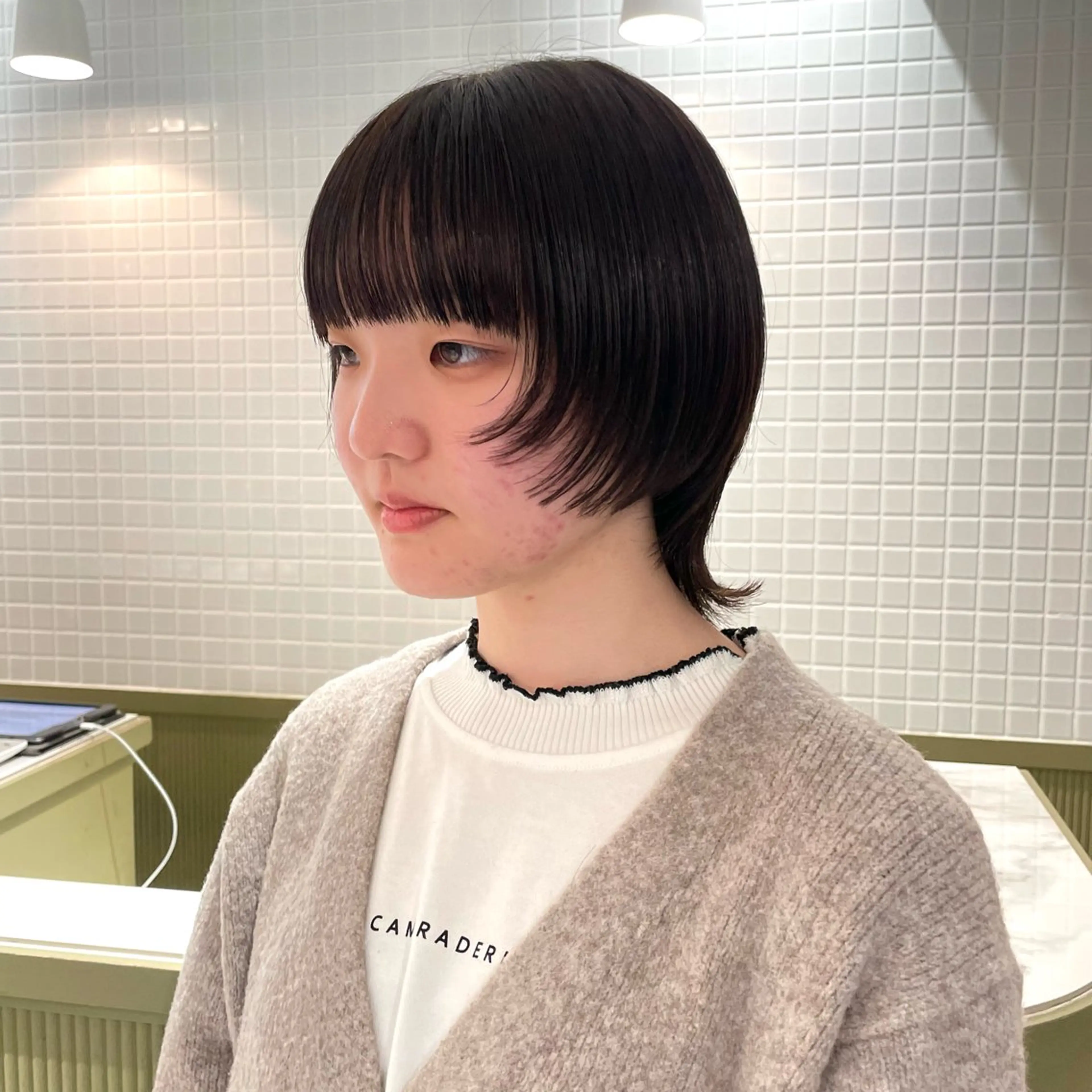 ショート 顔周りカット ウルフカット カット 🎯🦖ʜᴀɴᴀ /ショートカット🌷のヘアスタイル