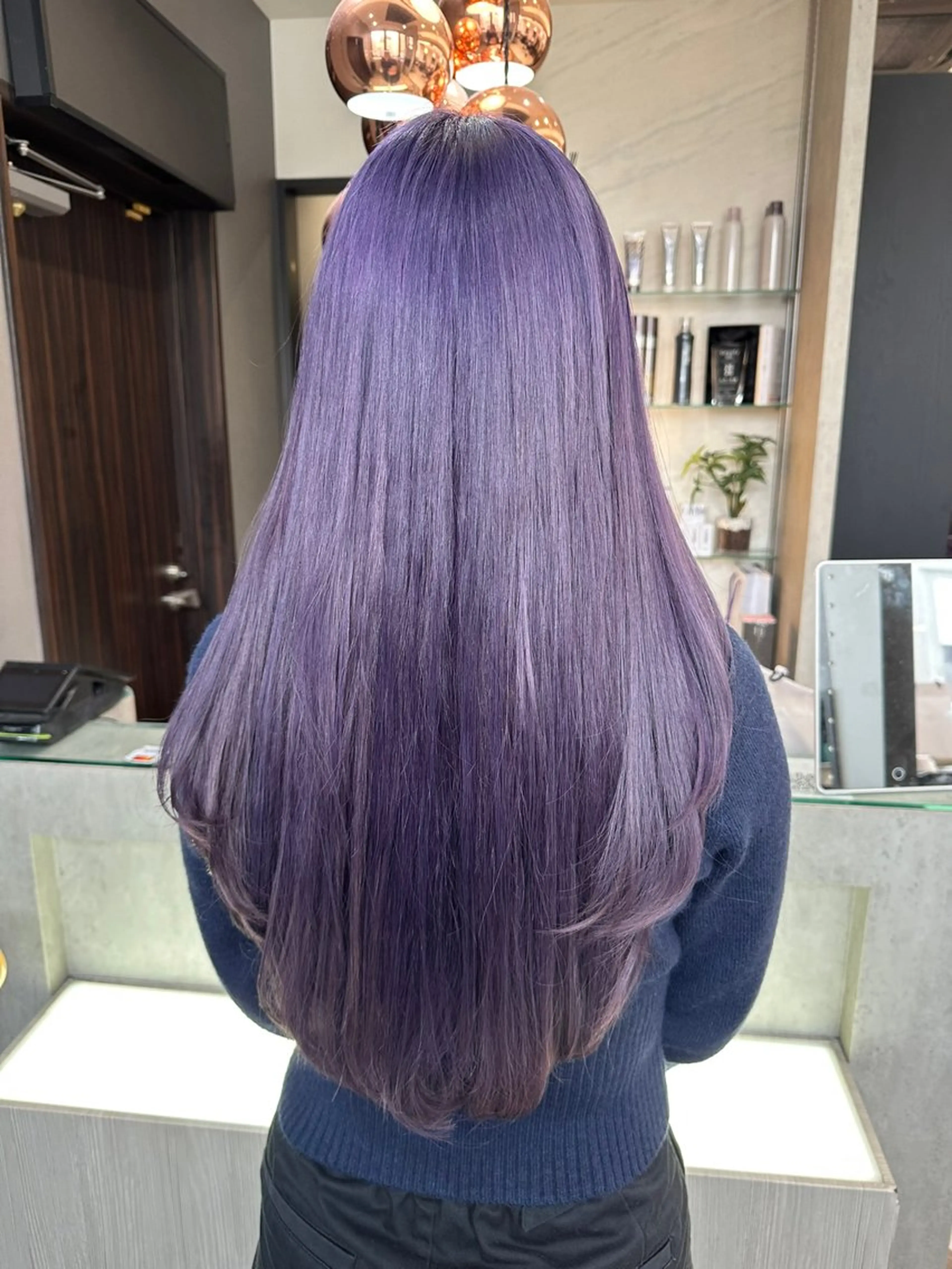 ロング カラー カット ヘアカラー トリートメント AYAKASA 暖色カラー/レイヤーのヘアスタイル