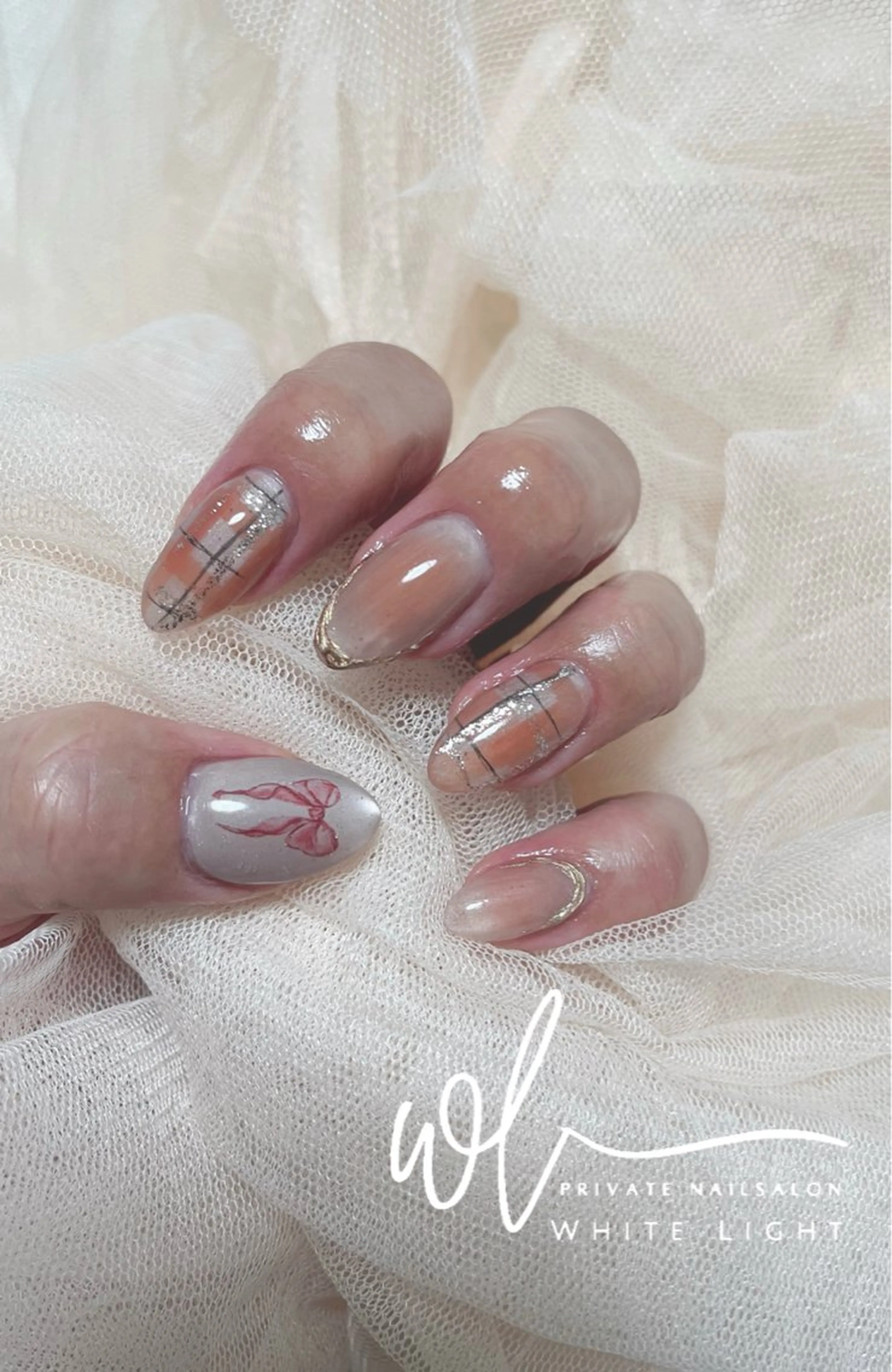 ネイル チークネイル プライベートサロン WhiteLightのネイルデザイン