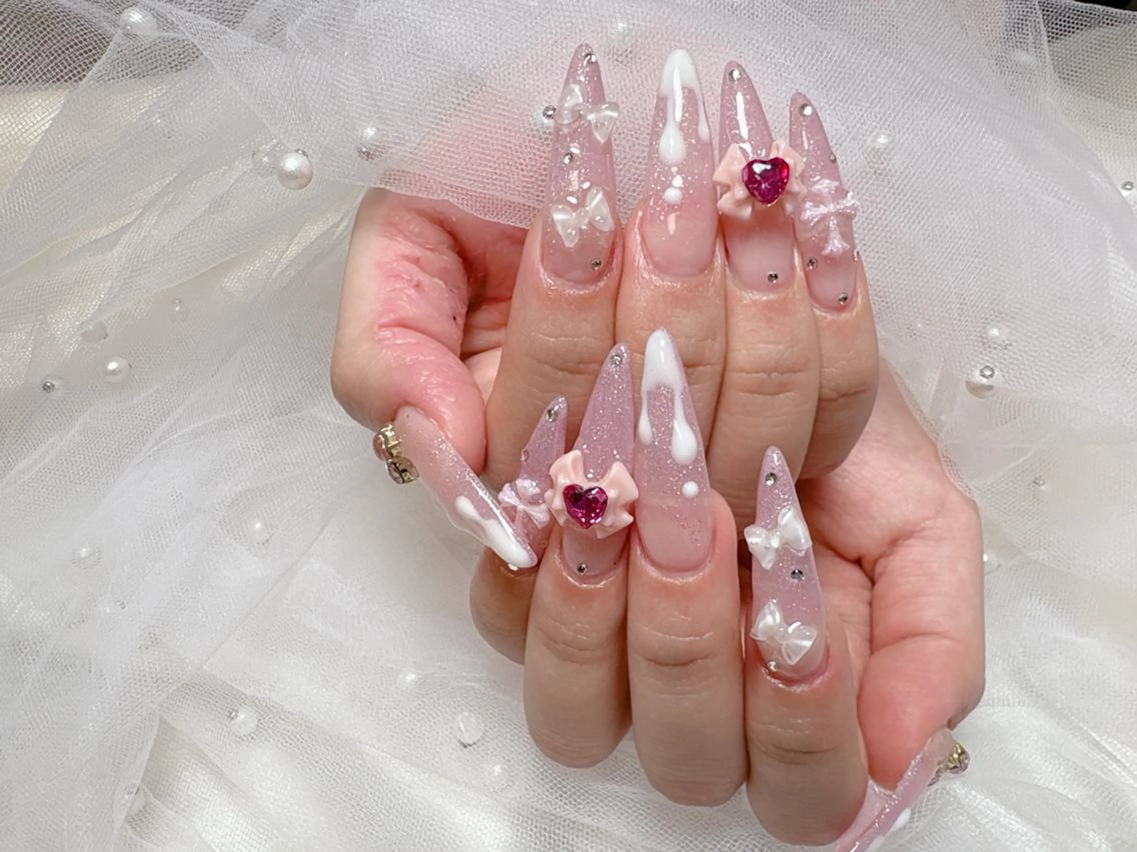 ネイル ハンドネイル ハンドケア 🎀長さだし船橋🎀 ネイルサロンのネイルデザイン