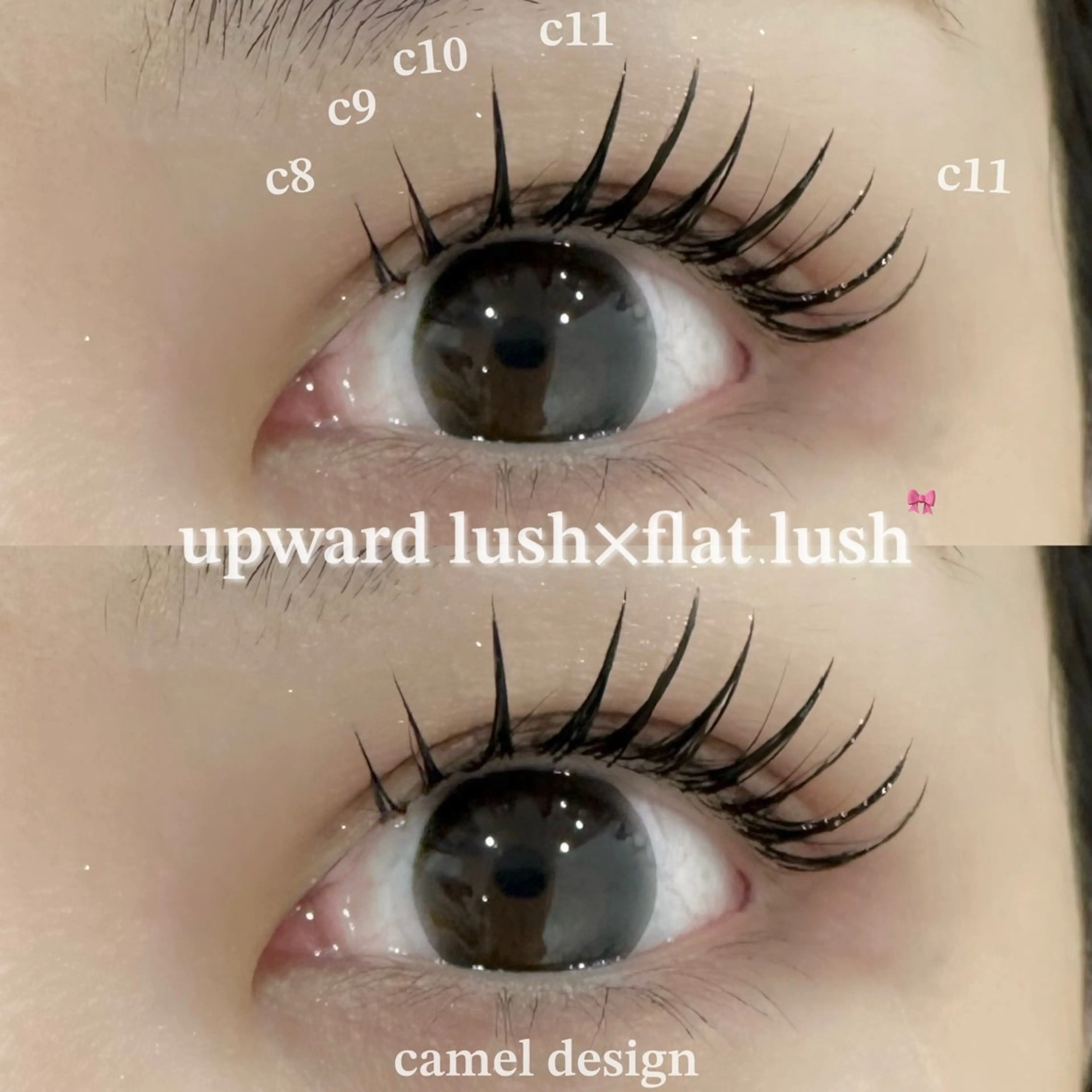 マツエク・マツパ 束感まつ毛 韓国風マツエク アップワードラッシュ EYELA uenoのマツエク・マツパデザイン