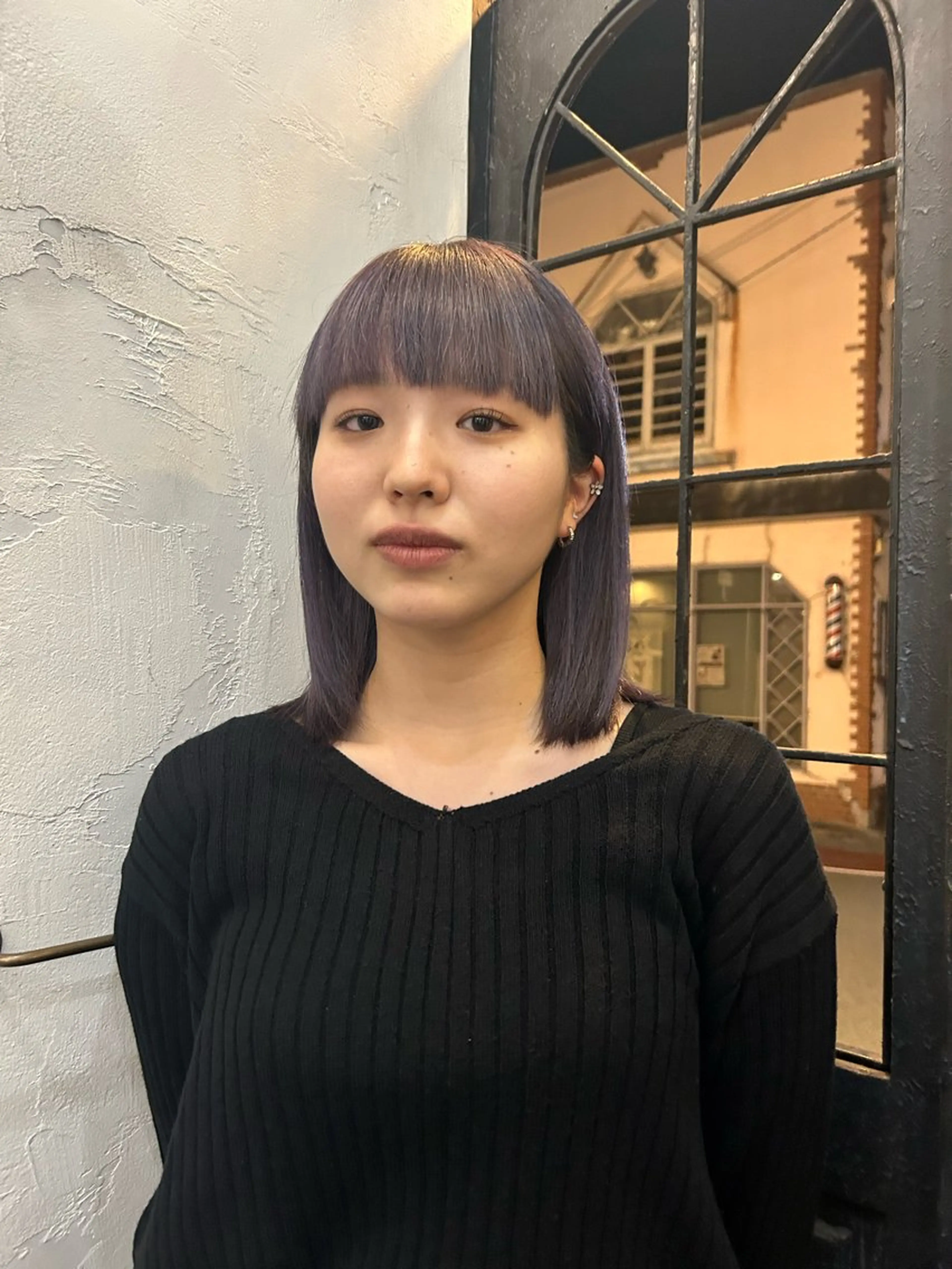 ミディアム カラー 宮前 芽衣のヘアスタイル