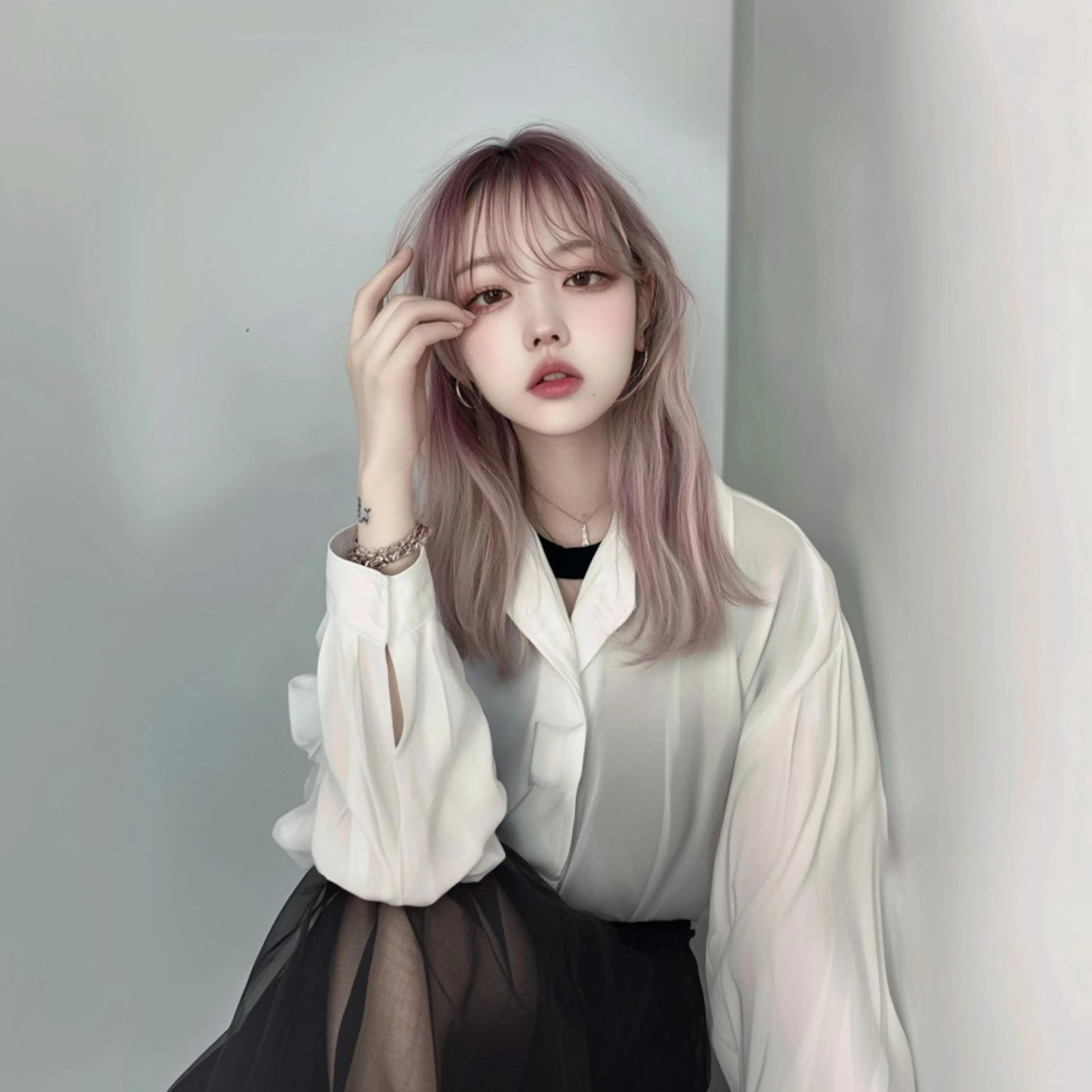 セミロング カラー Lucia 植田泰介のヘアスタイル